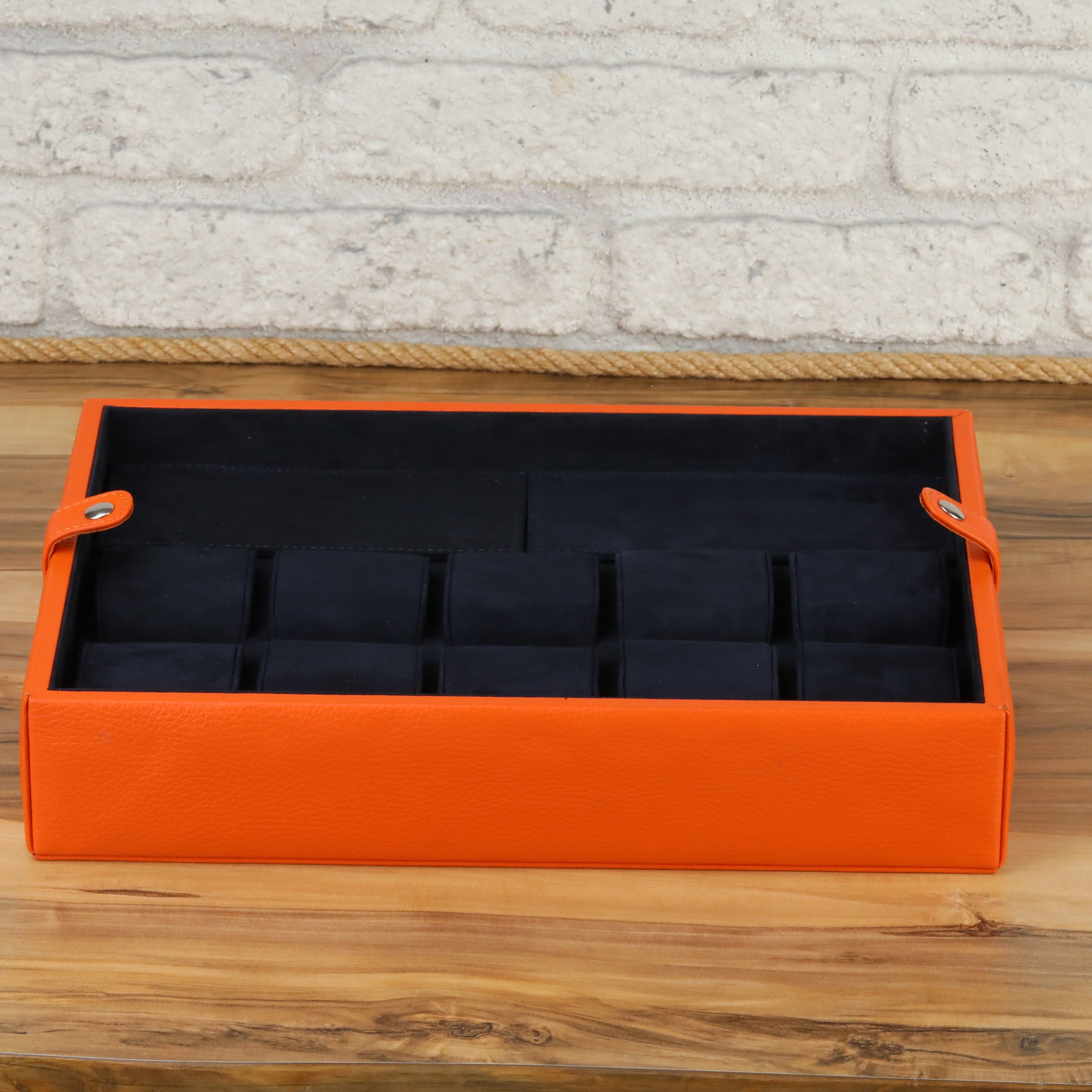 Leather Watch Box for 10 / Orange