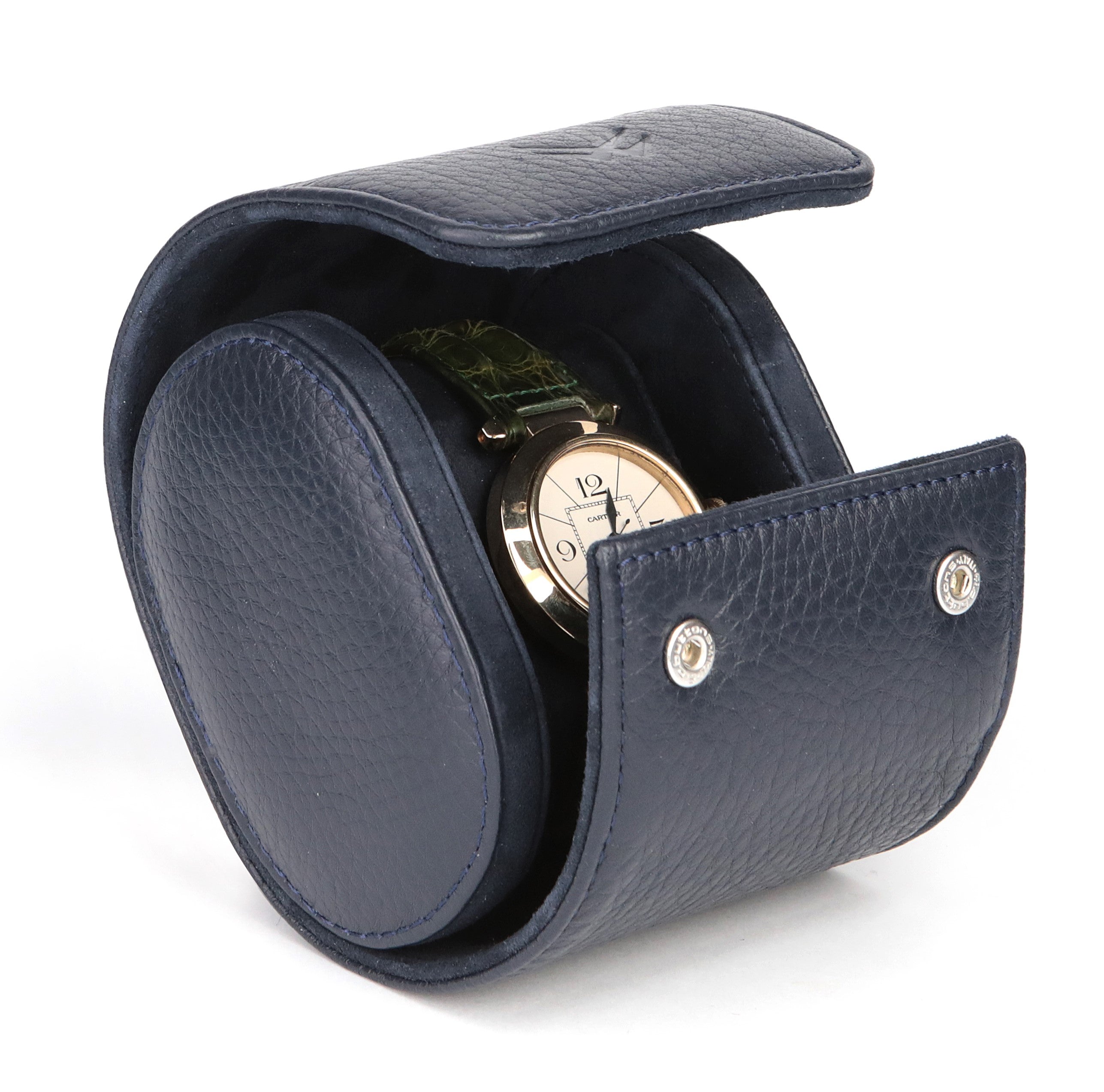 Arca Temporis Leather Watch Box for 6 / D. Blue - Burgundy