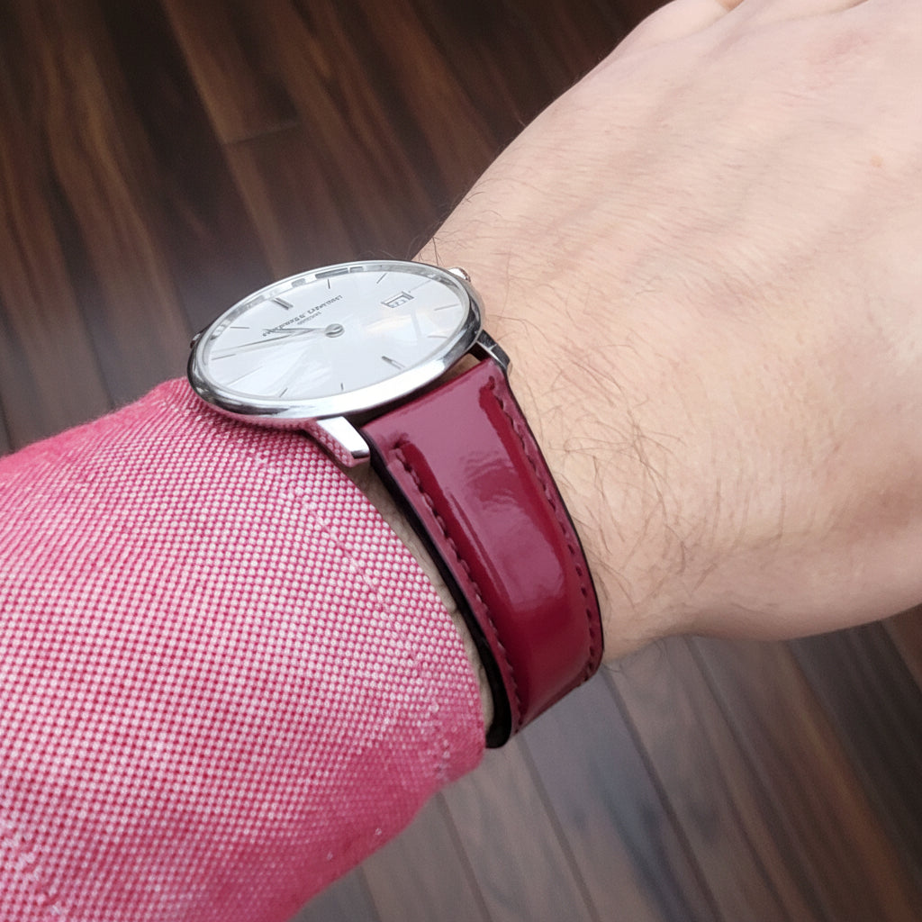 Patent Leather Strap - Red