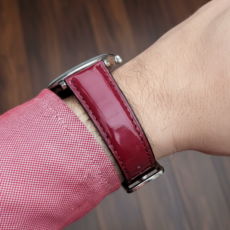 Patent Leather Strap - Red