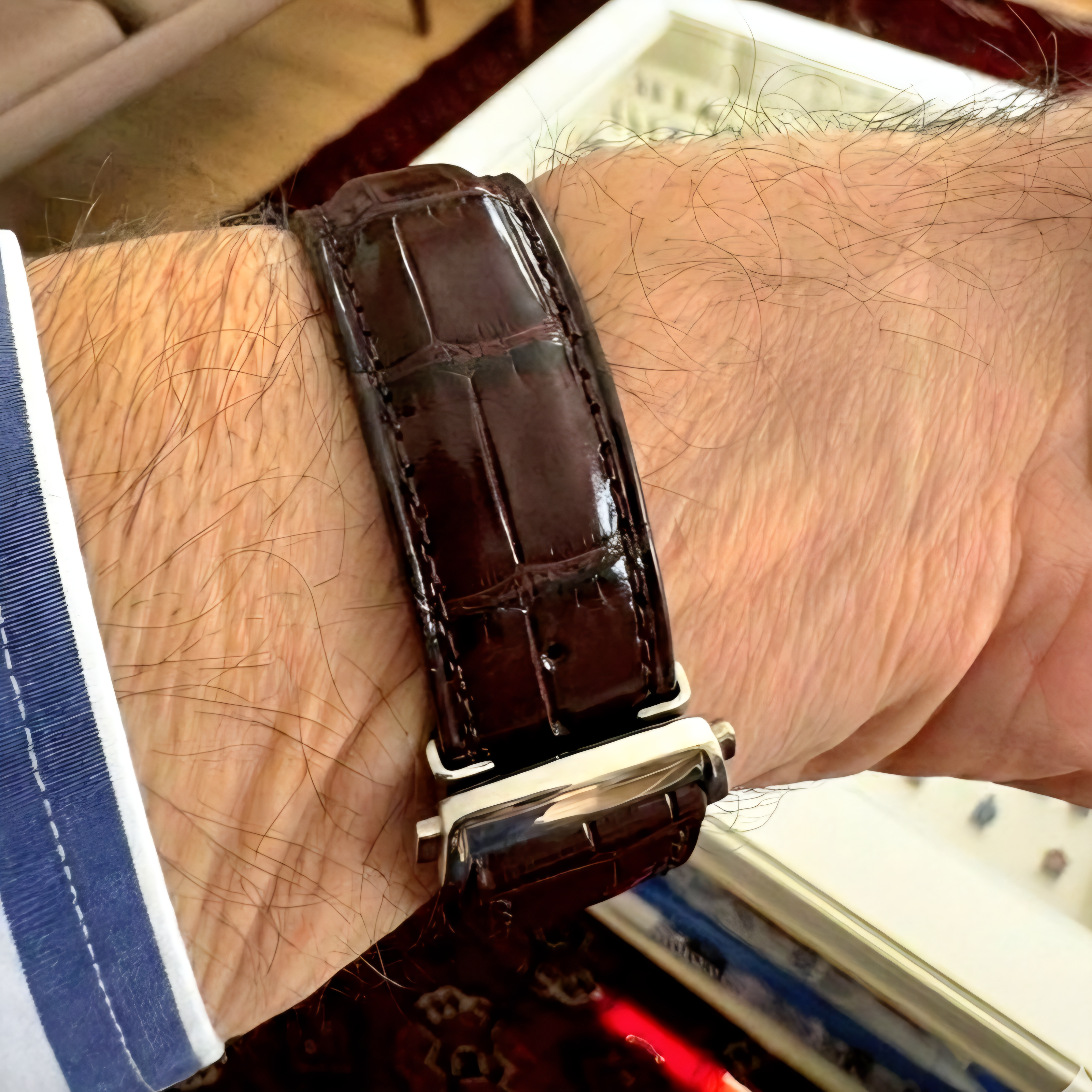 Cartier Santos Compatible Leather Watch Strap