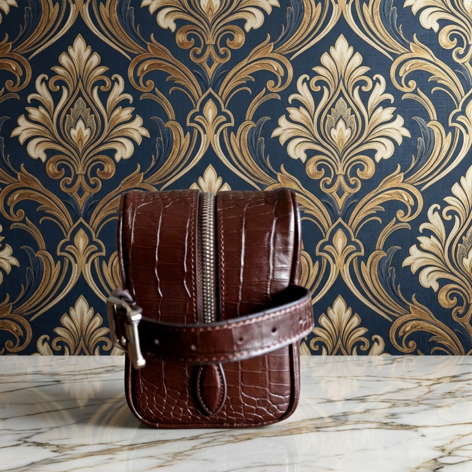 Leather Daffle Bag - Dark Brown