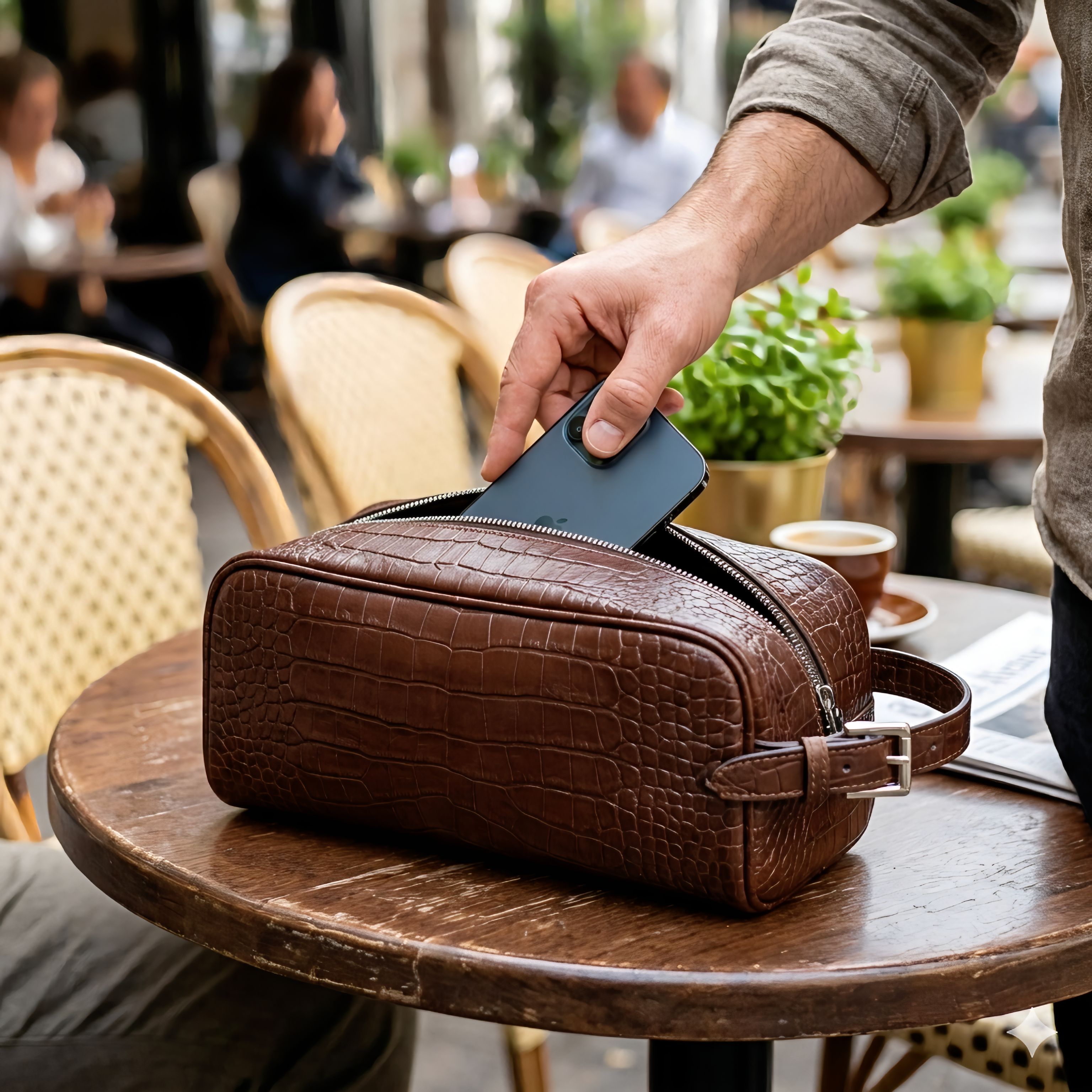 Leather Daffle Bag -