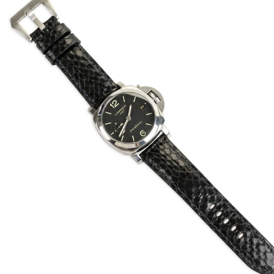 Florentine Series Snakeskin Strap / Black