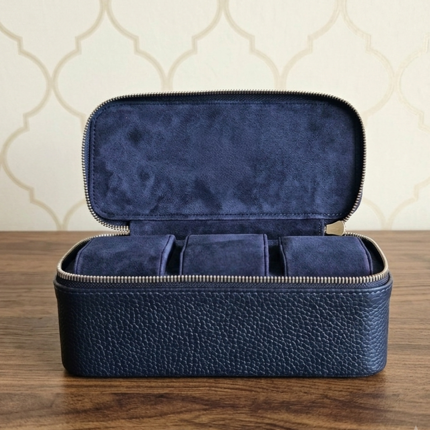 Anok Watch Travel Case for 3 / D. Blue