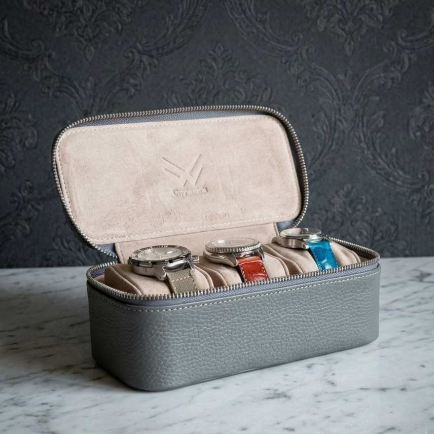 Anok Watch Travel Case for 3 / Grey