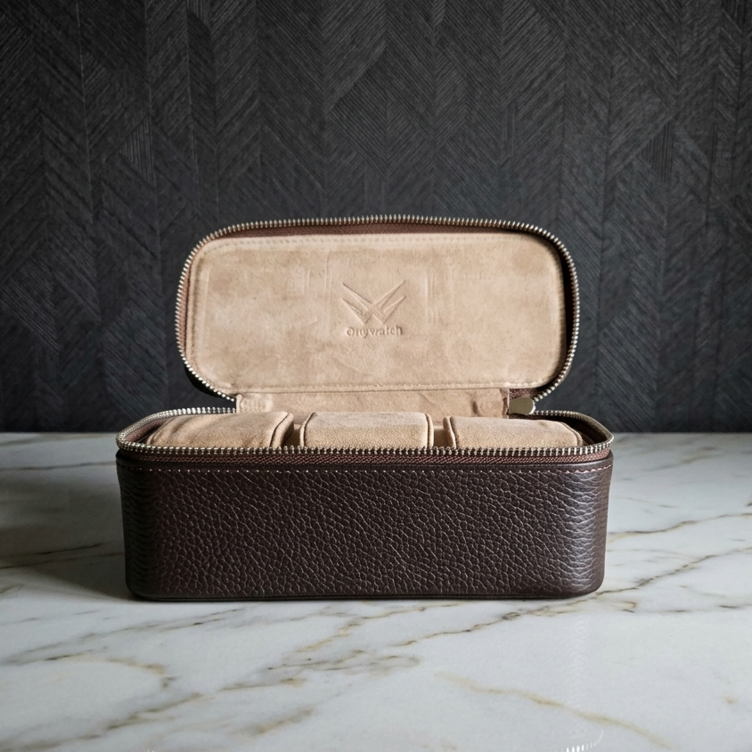 Anok Watch Travel Case for 3 / Brown