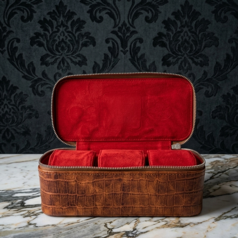 Anok Watch Travel Case for 3 / Tan