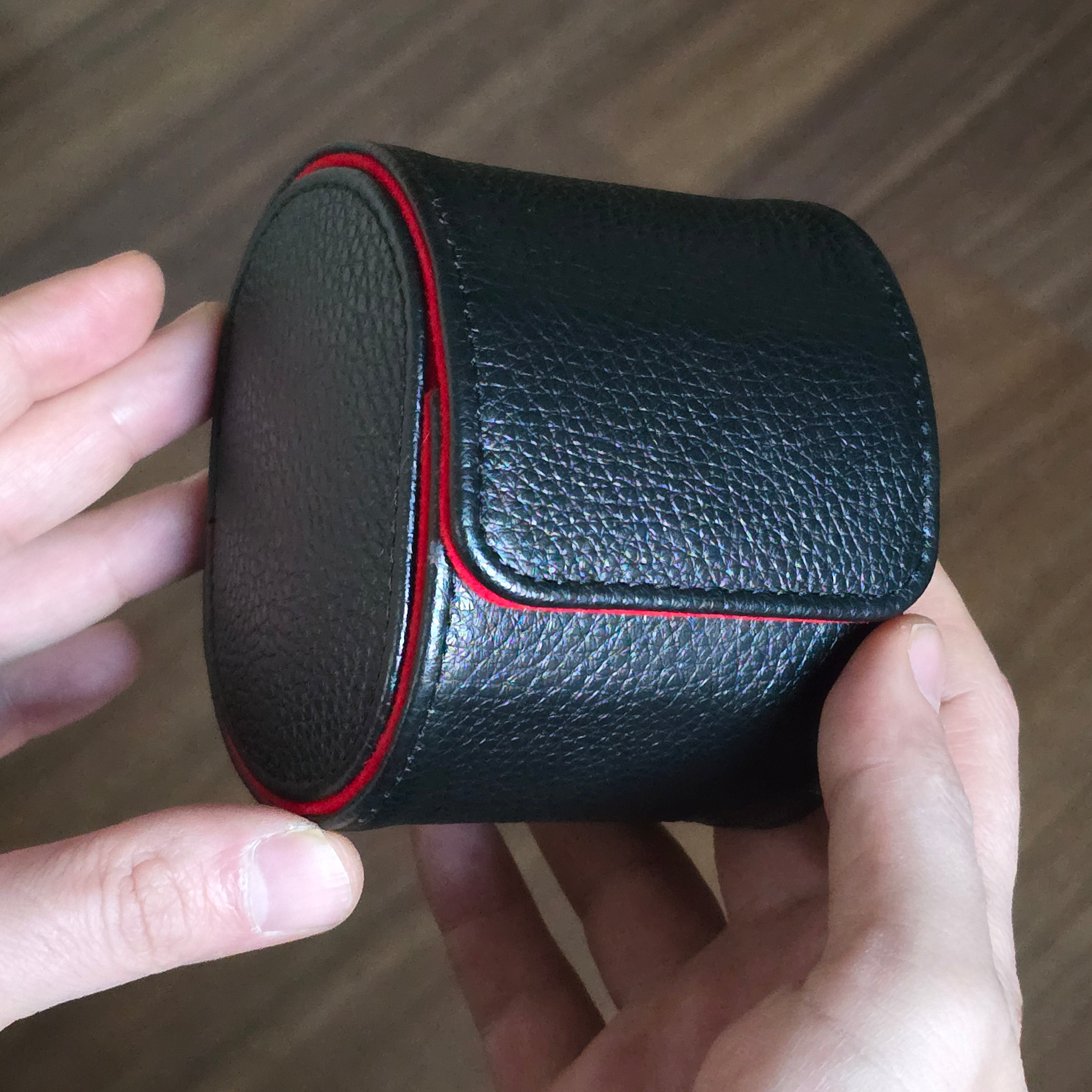 Toro Leather Watch Roll for 1 - Black