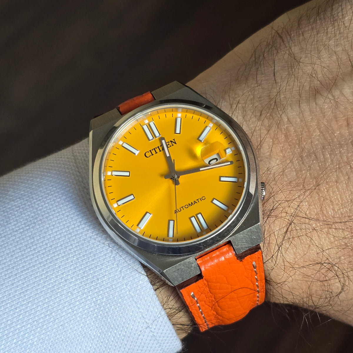 Tsuyosa Leather Strap - Orange