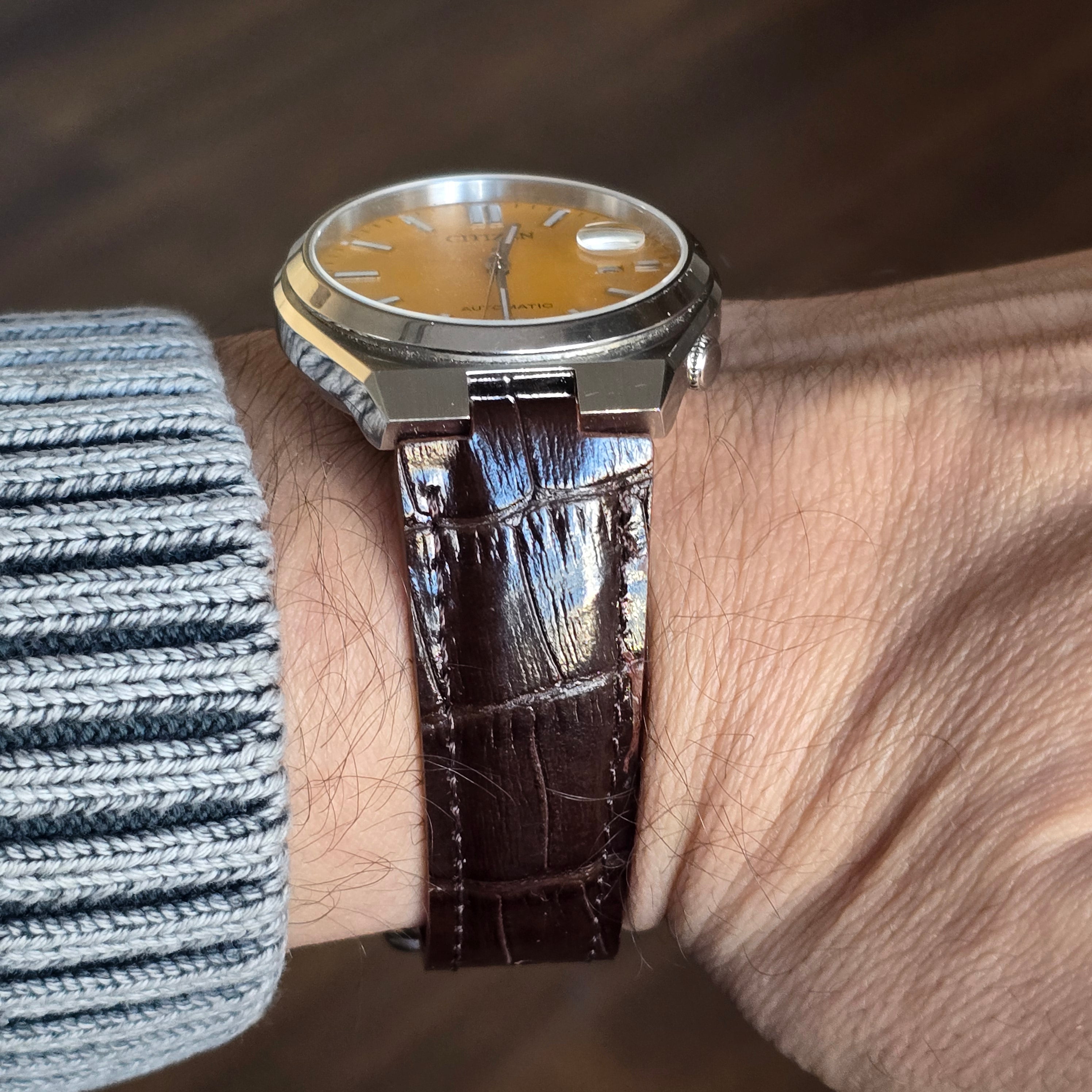 Tsuyosa Leather Strap - D. Brown