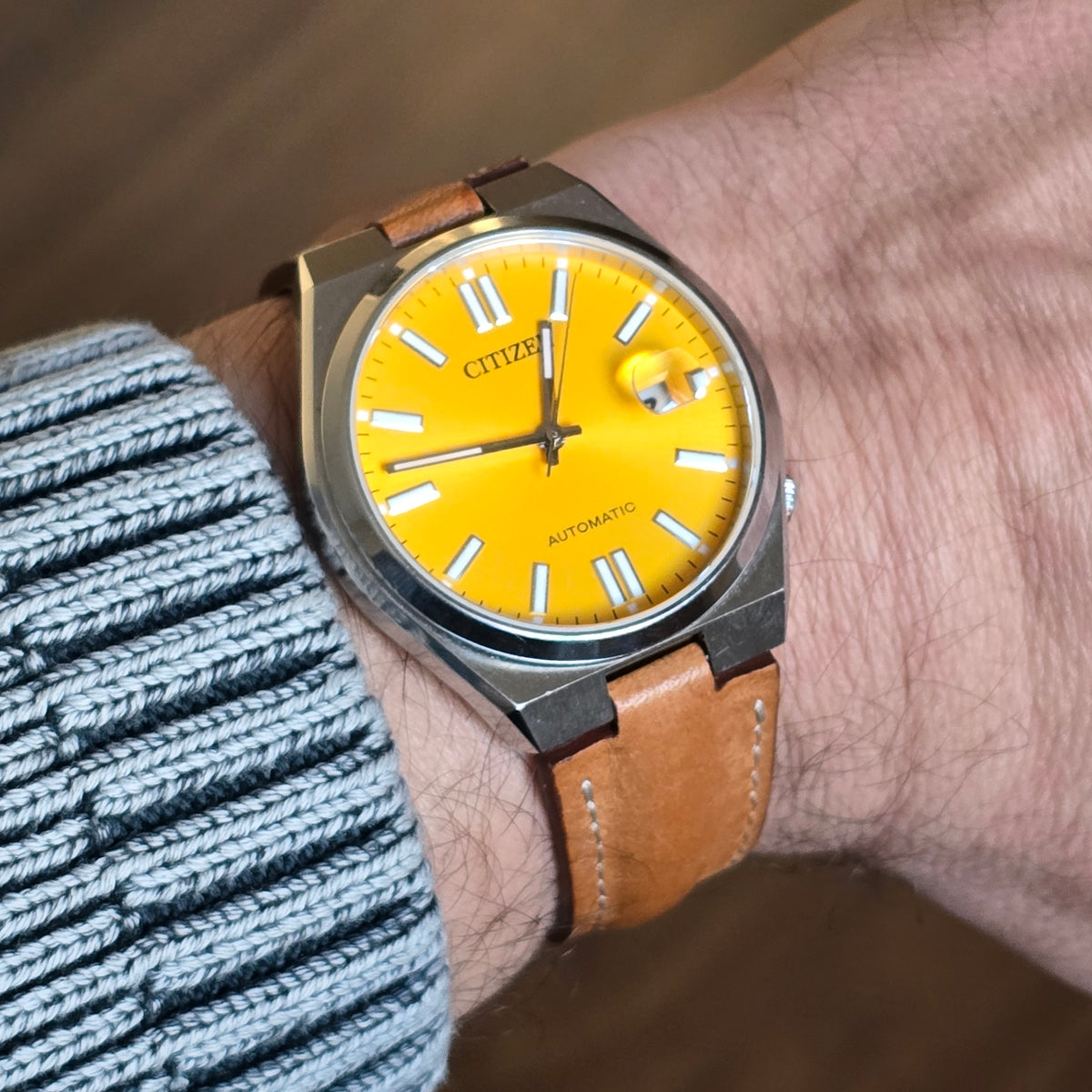 Tsuyosa Leather Strap - Tan