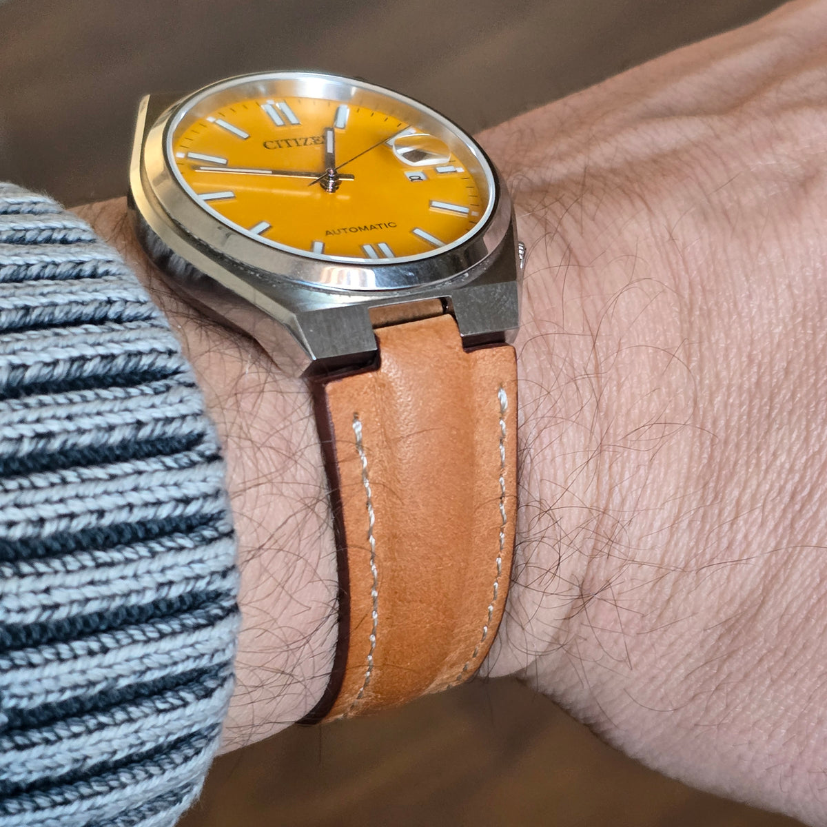 Tsuyosa Leather Strap - Tan