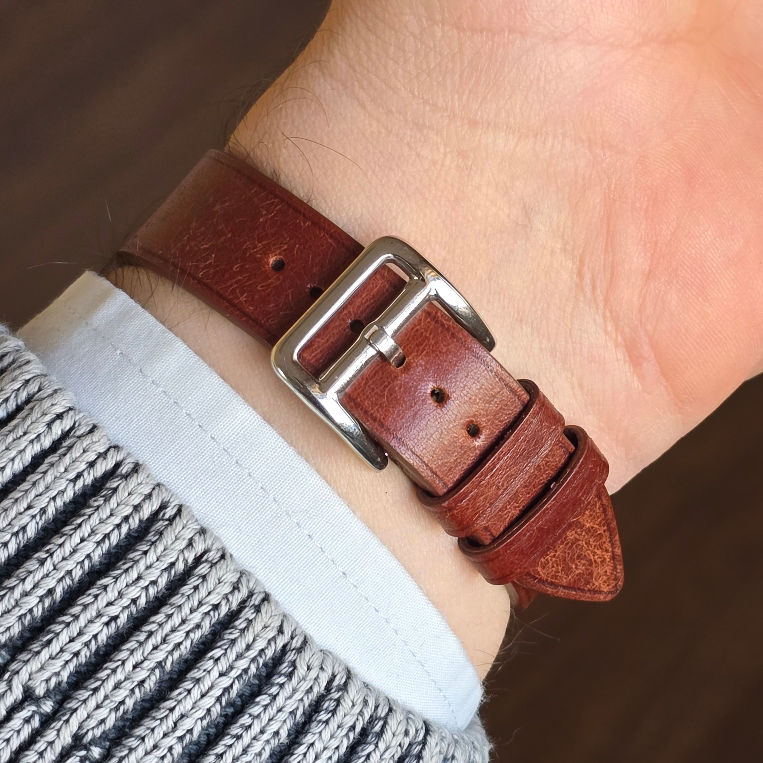 Pueblo Leather Strap - Brown Stitchless