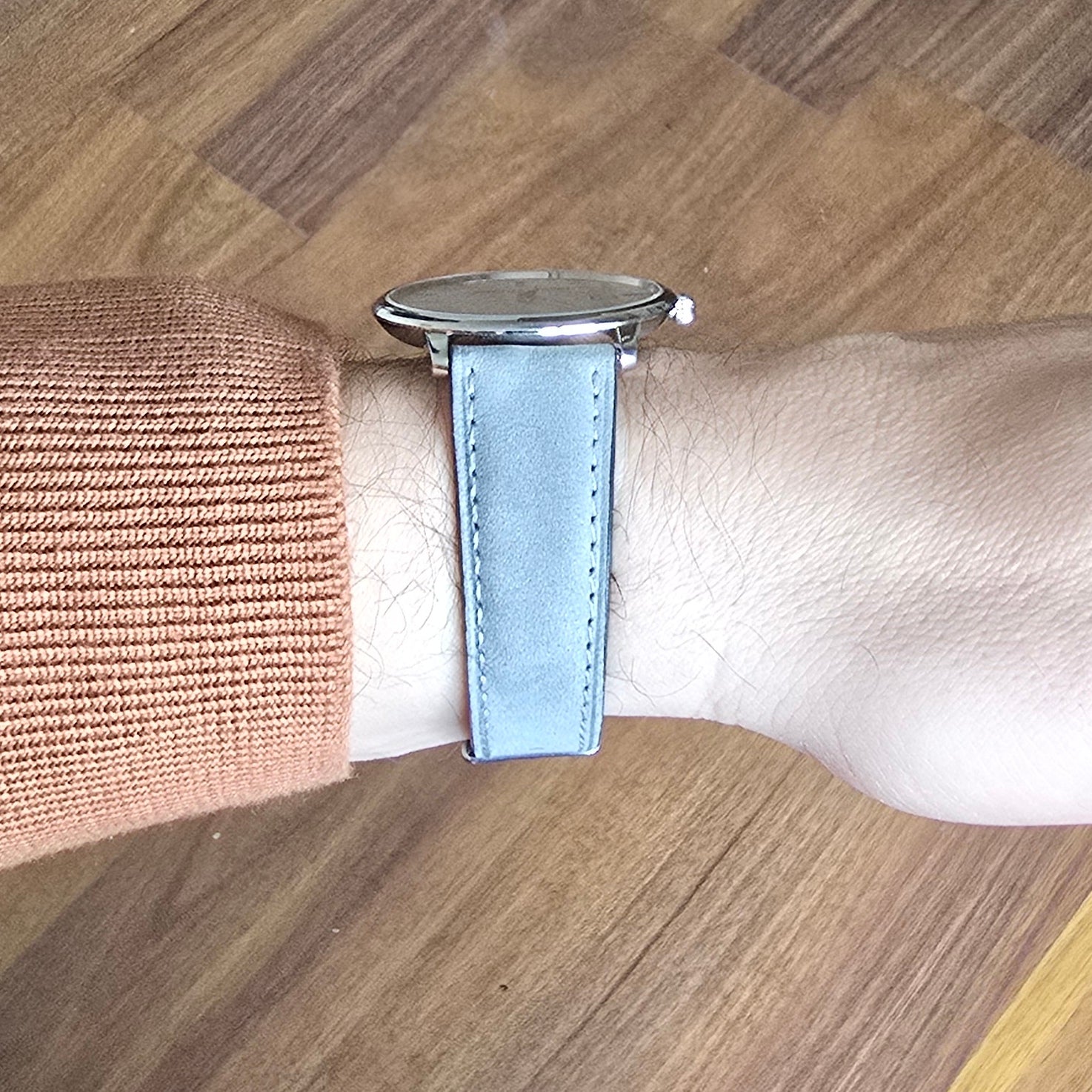 Nubuck Leather Strap -Grey