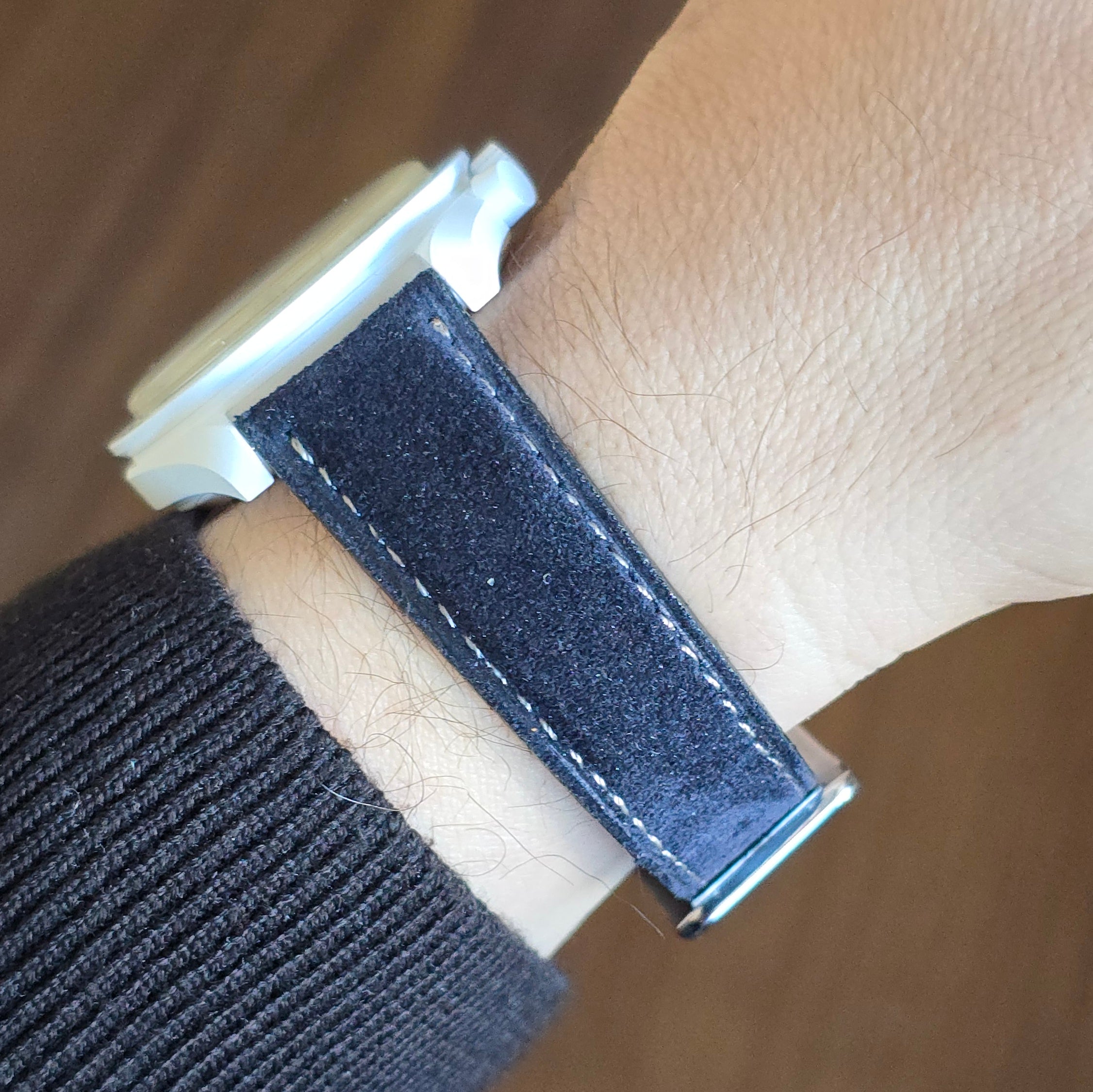 Suede Leather Strap - D. Blue