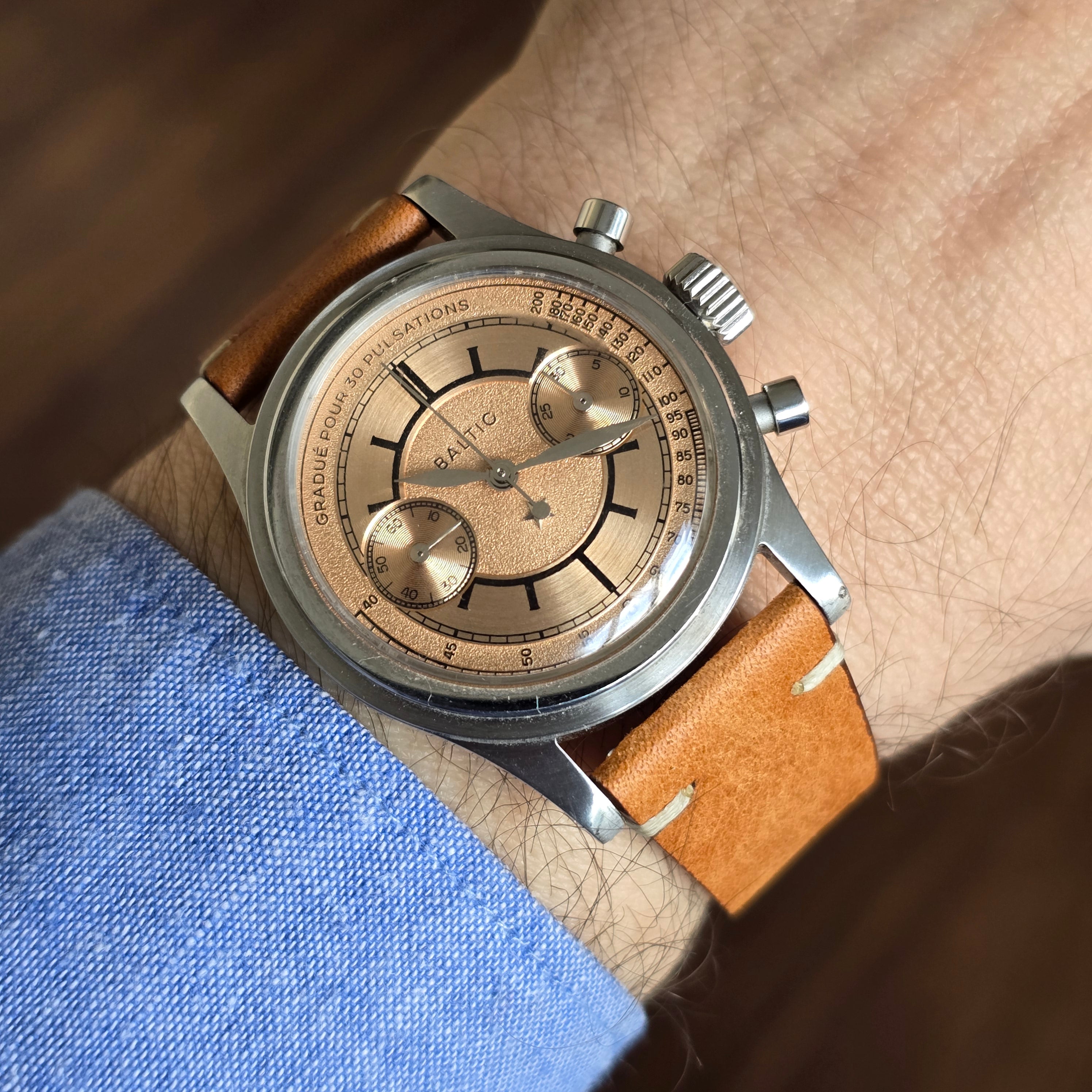 Vintage Style Leather Watch Strap