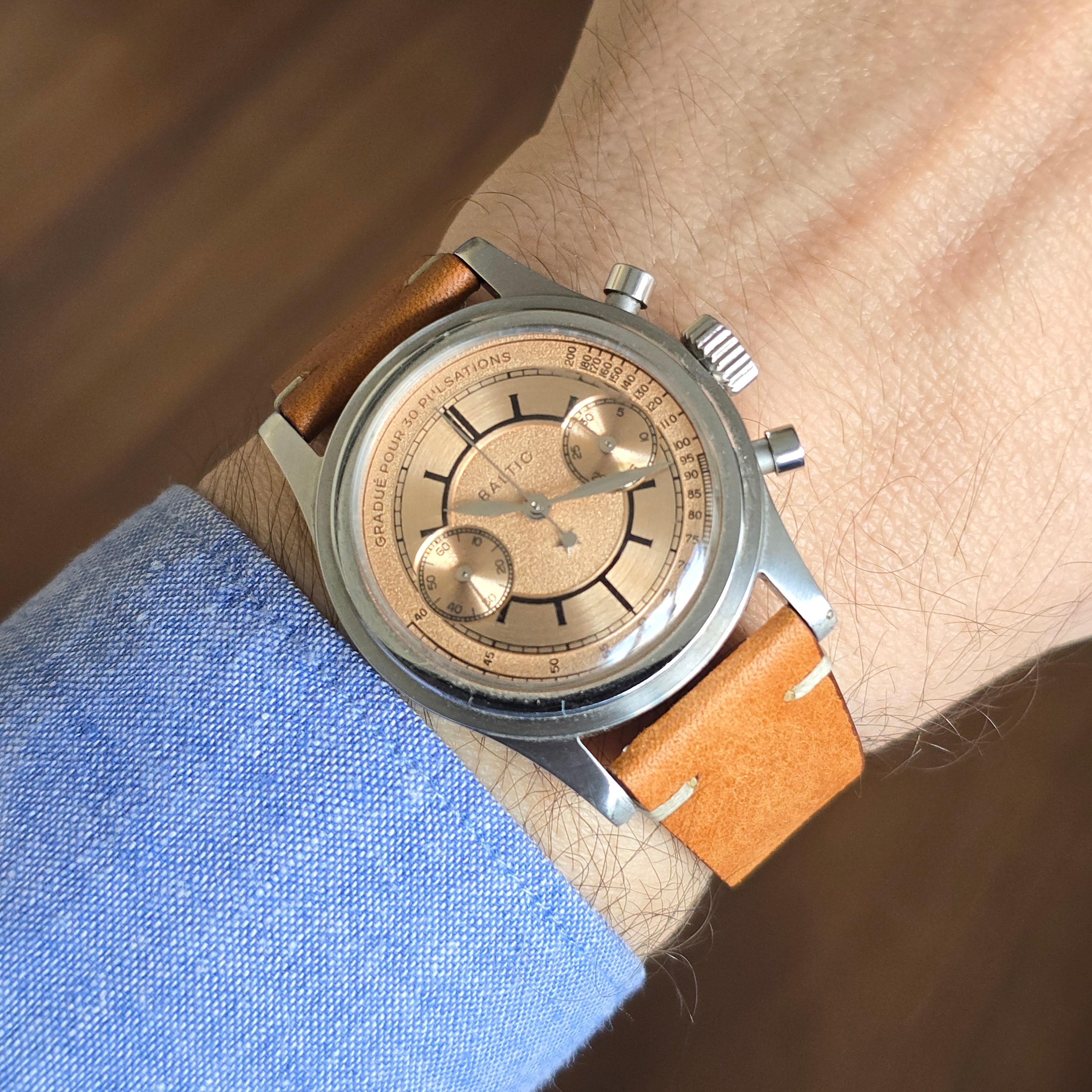 Vintage Style Leather Watch Strap