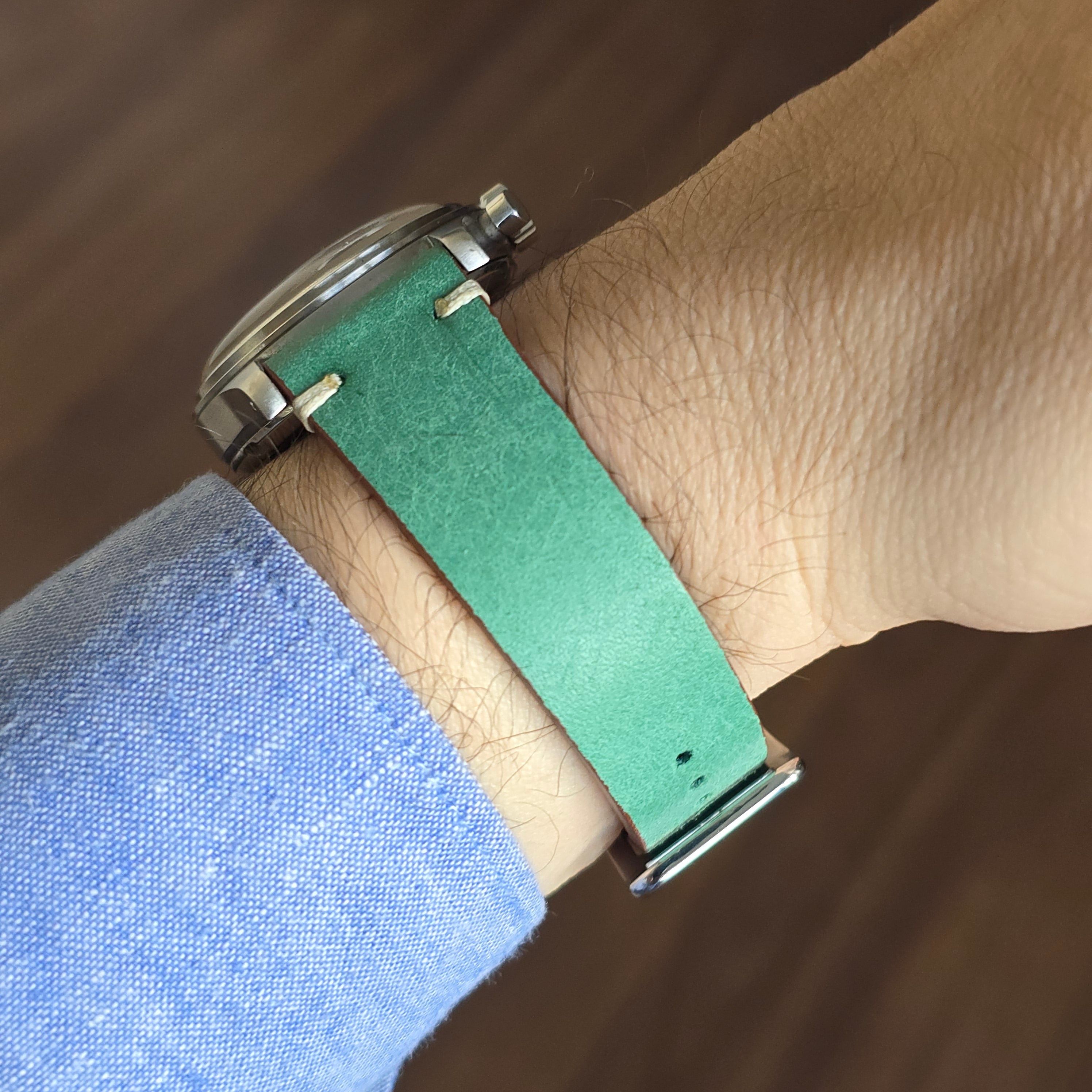 Vintage Style Leather Watch Strap