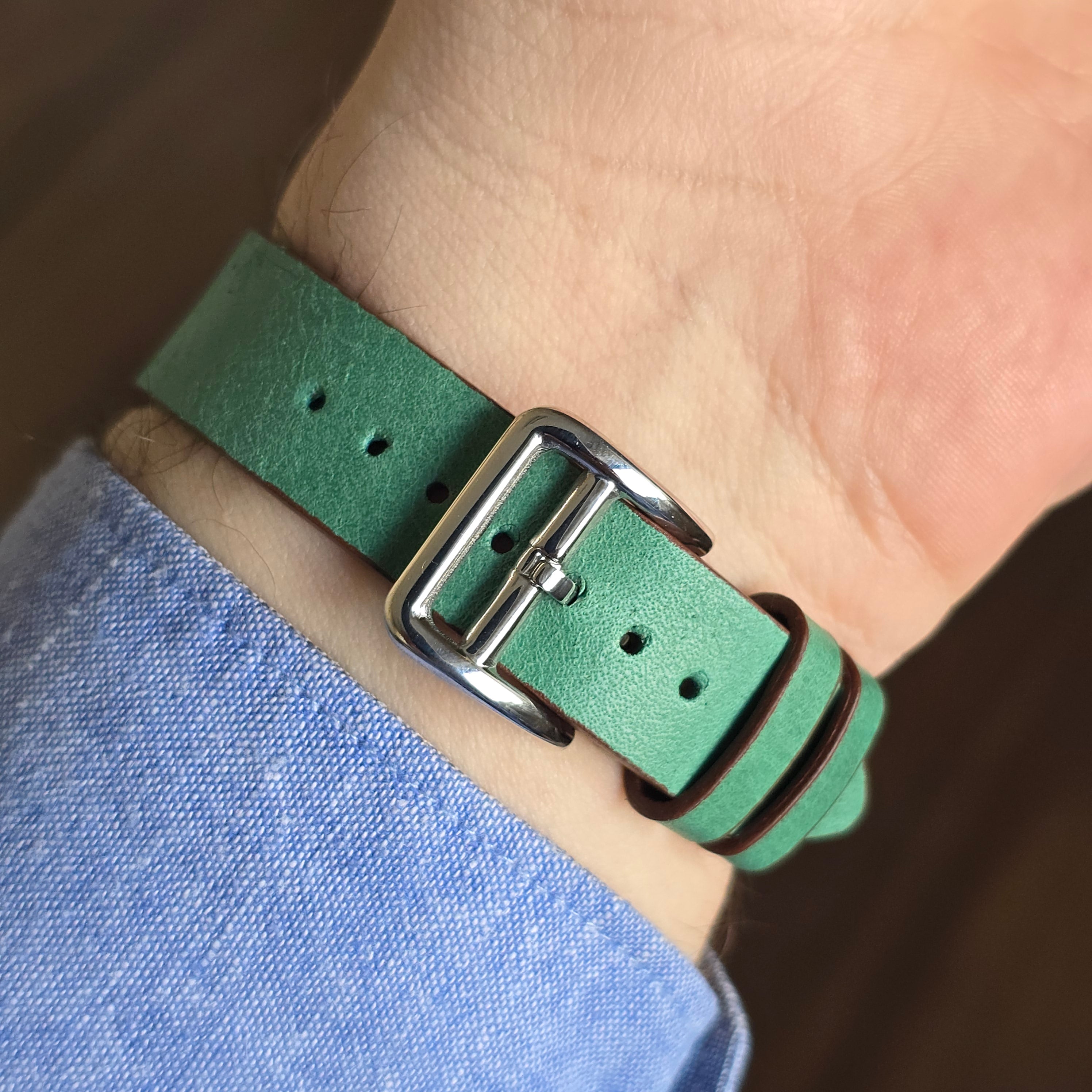 Vintage Style Leather Watch Strap