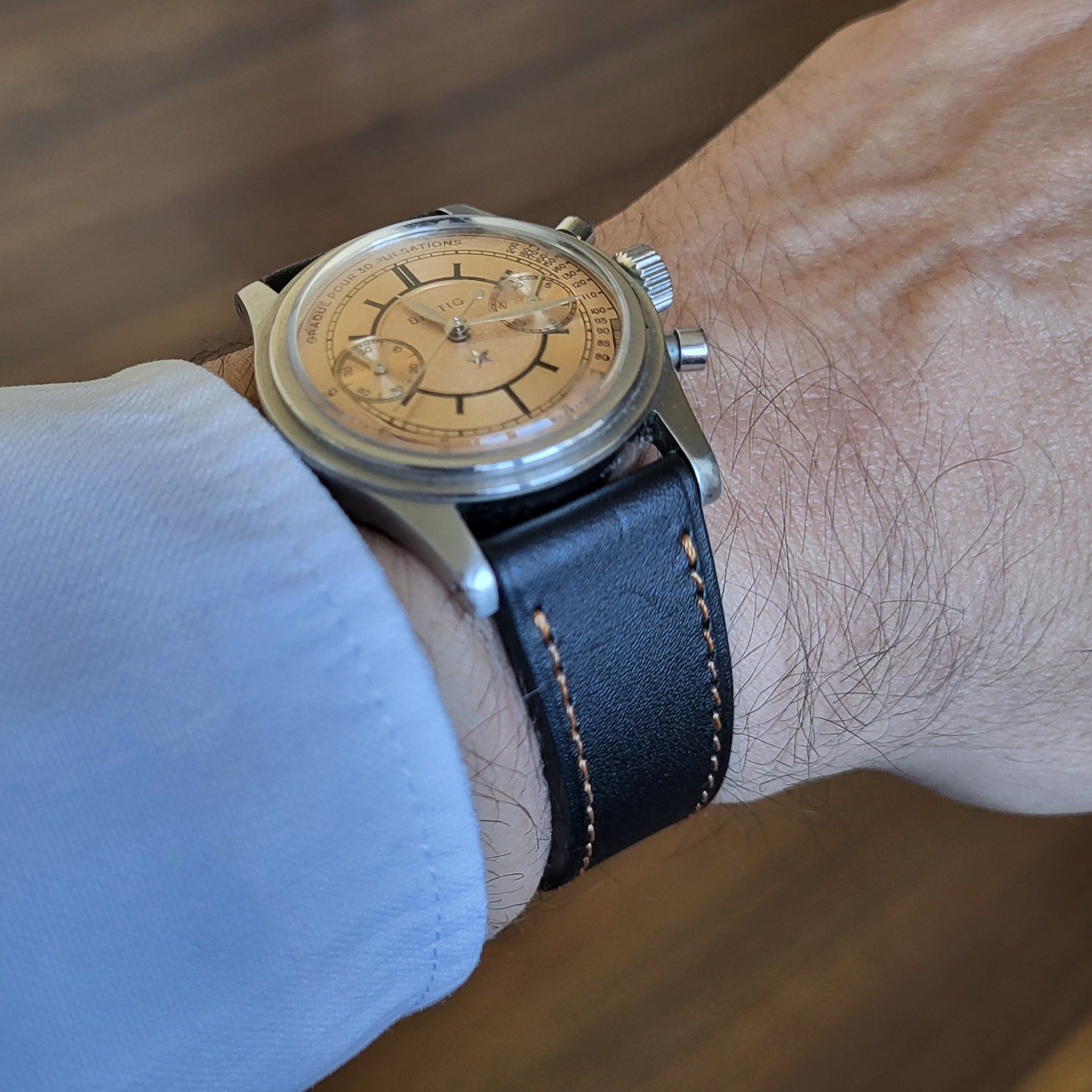 Napa Leather Watch Strap Slim - Black