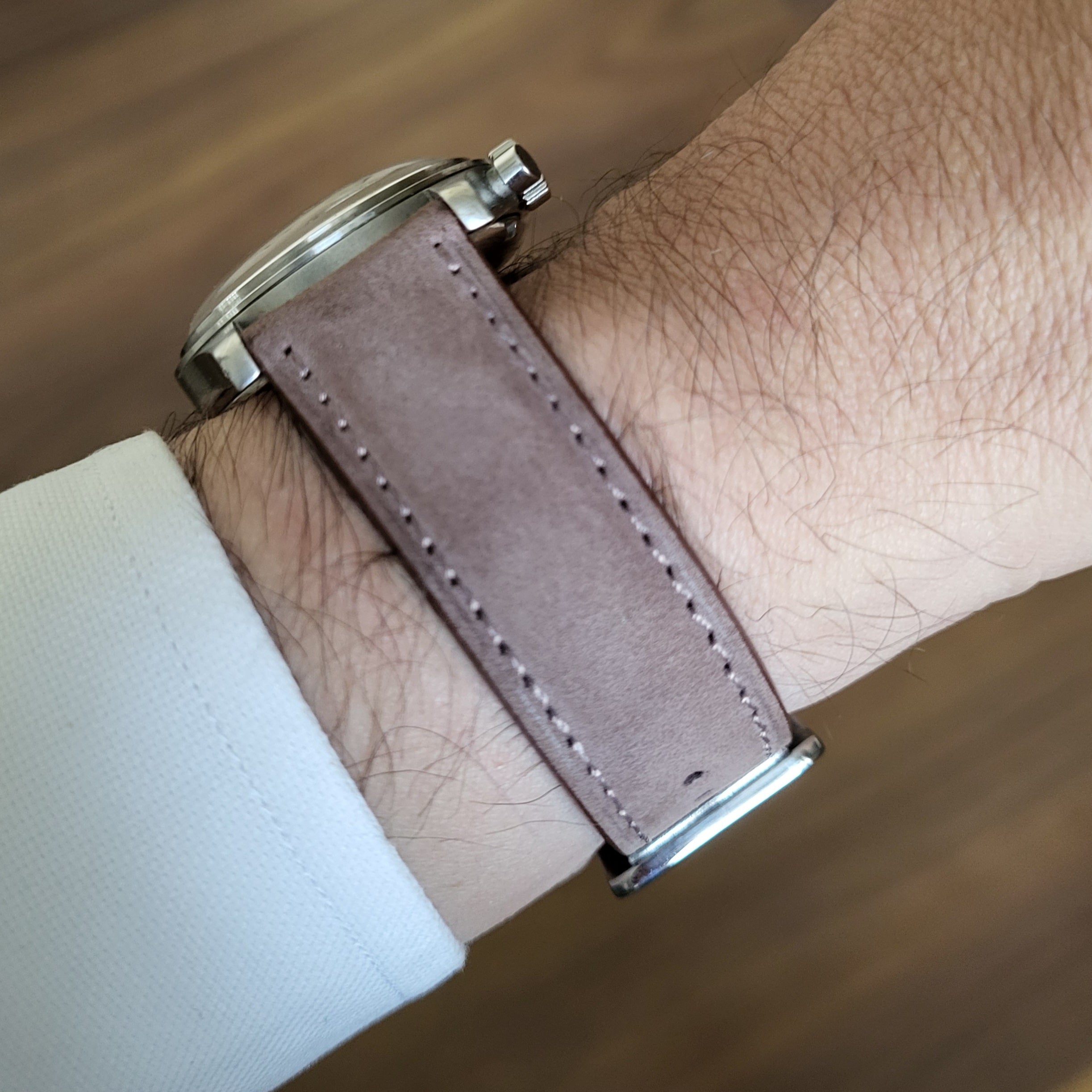 Nubuck Leather Strap - Rose