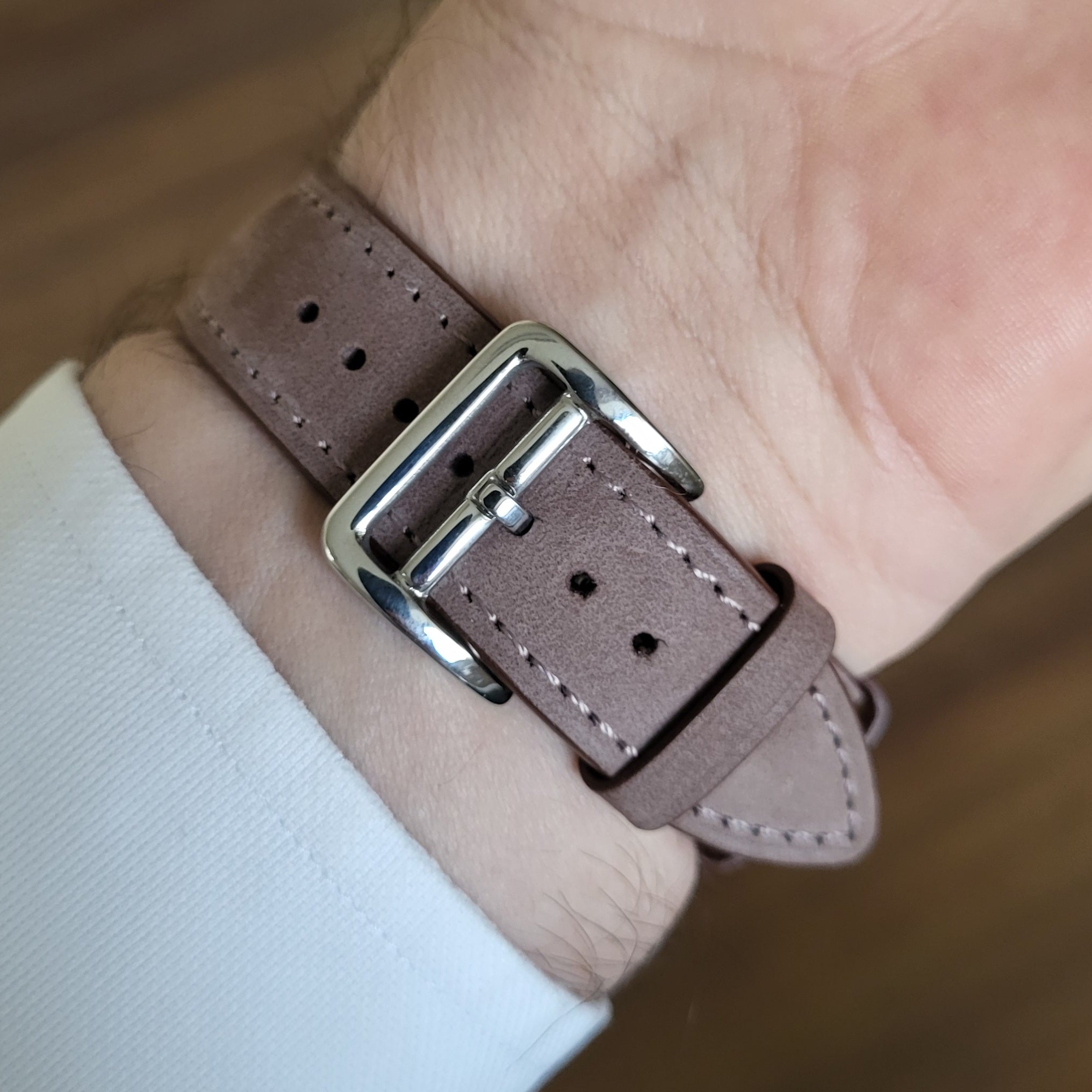 Nubuck Leather Strap - Rose