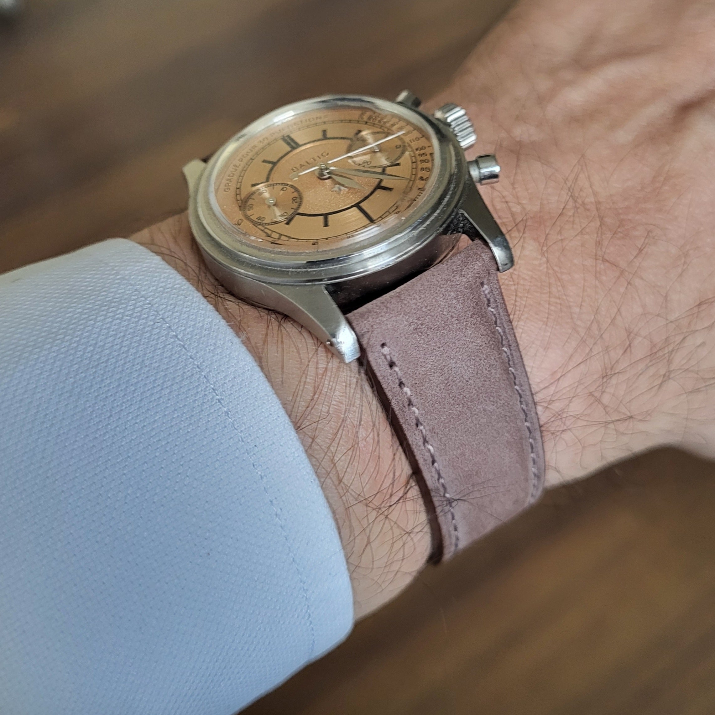 Nubuck Leather Strap - Rose