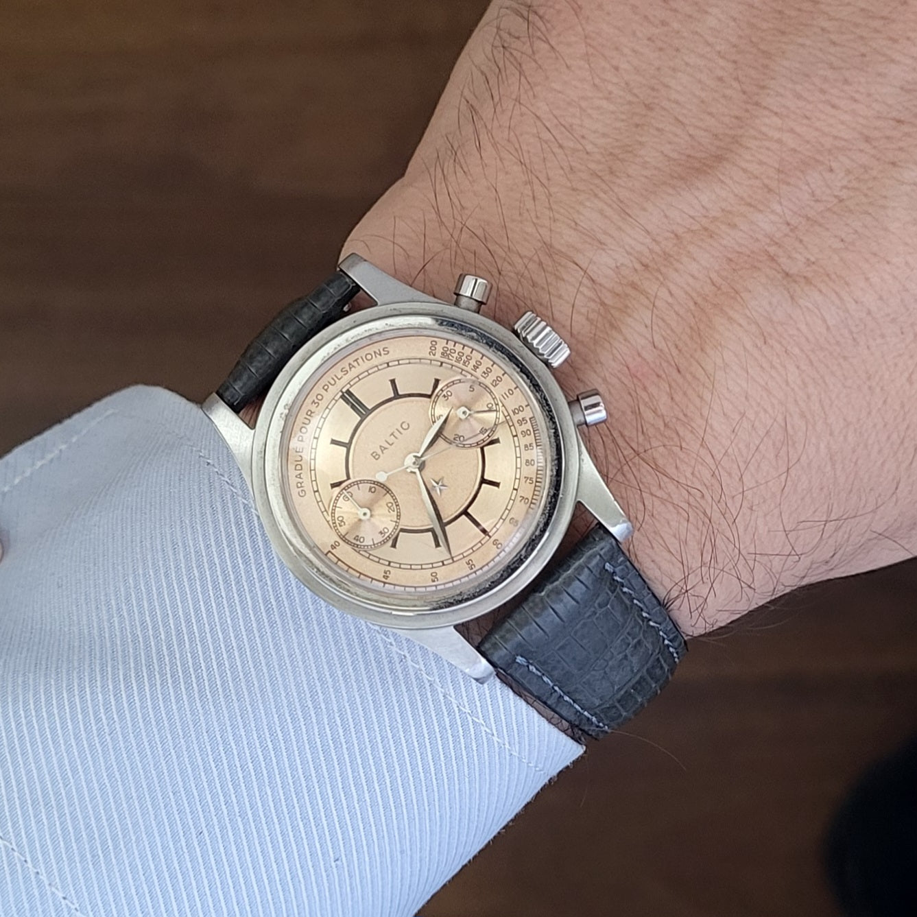 Lizard Leather Watch Strap - Grey