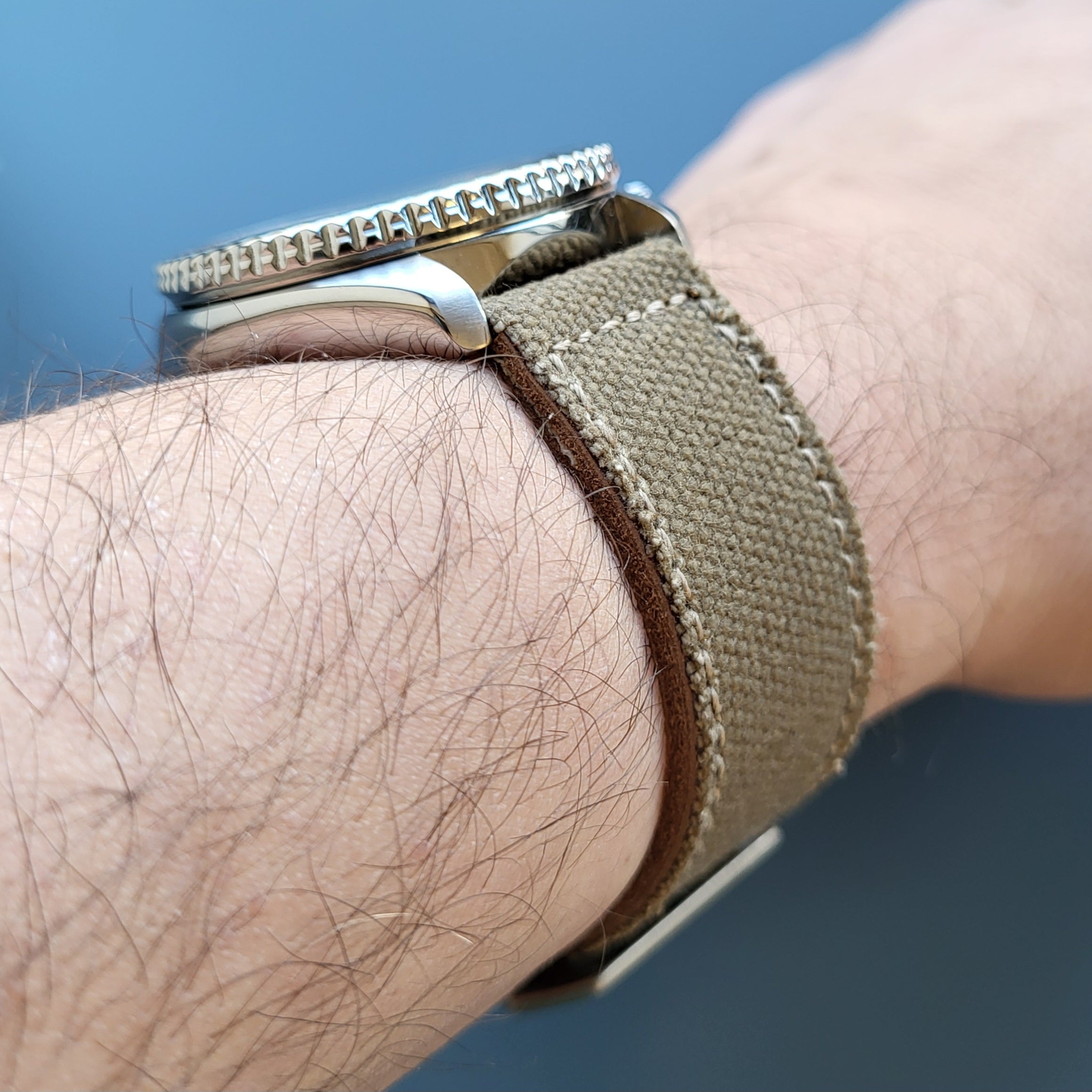 Canvas Watch Strap - Green