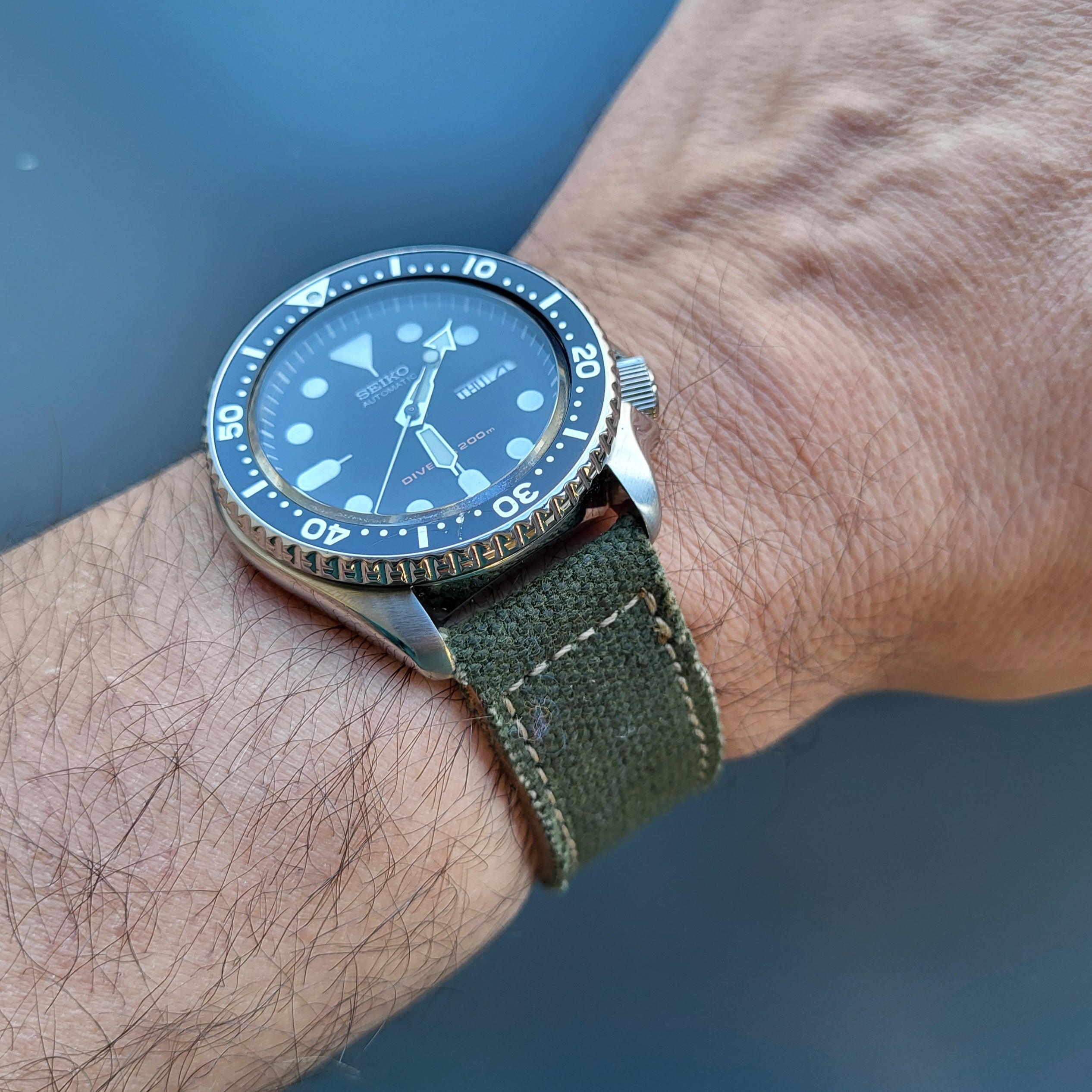 Canvas Watch Strap - Green