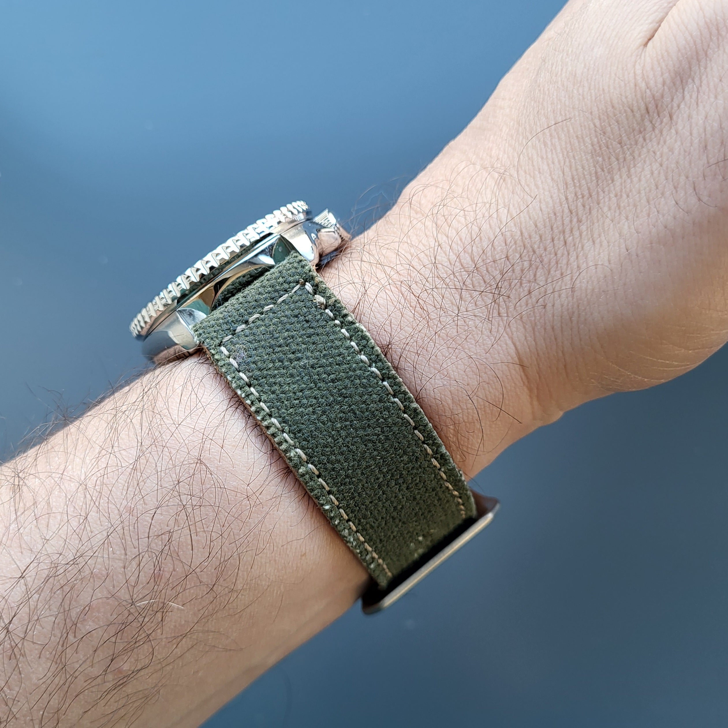 Canvas Watch Strap - Green