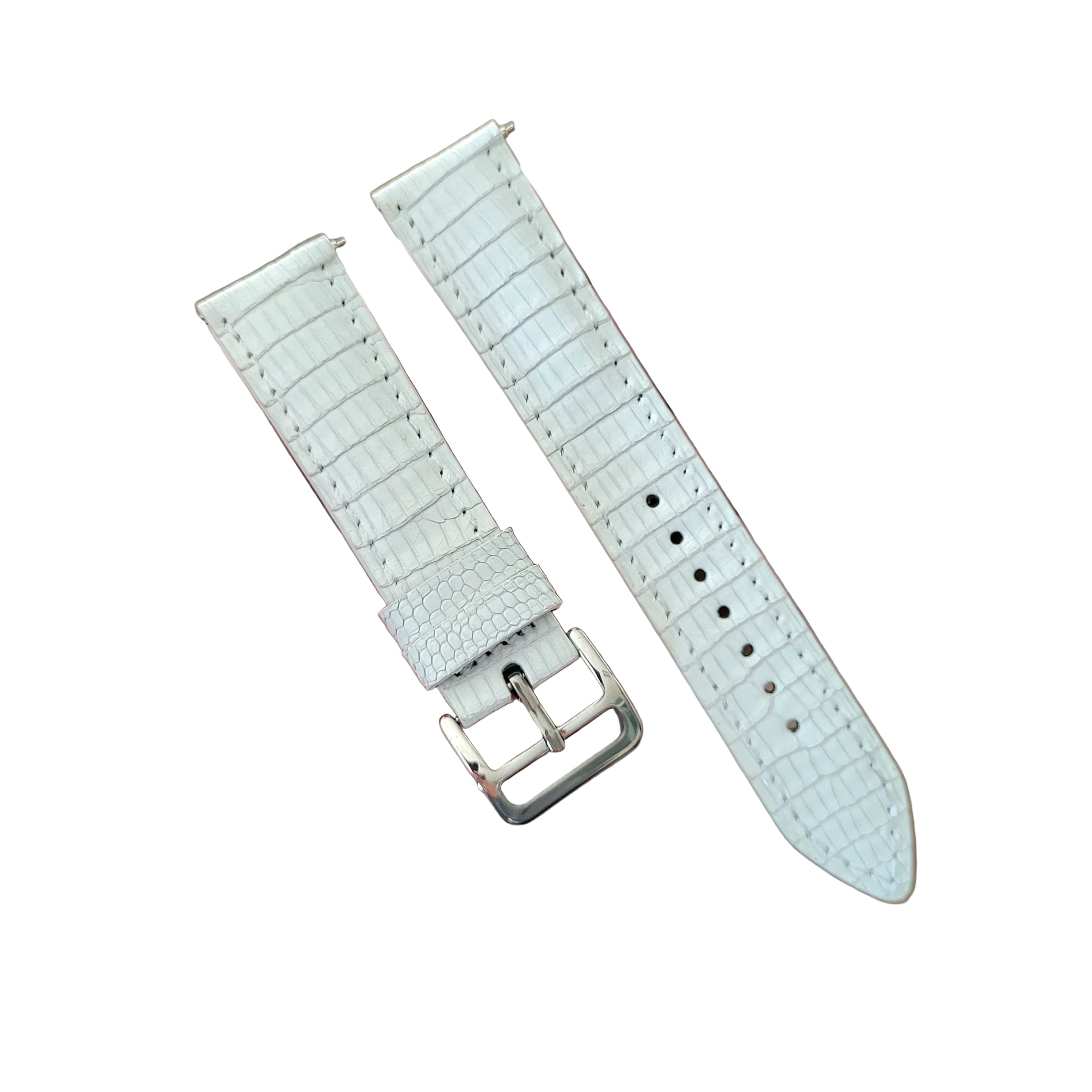 Lizard Leather Watch Strap - Beige