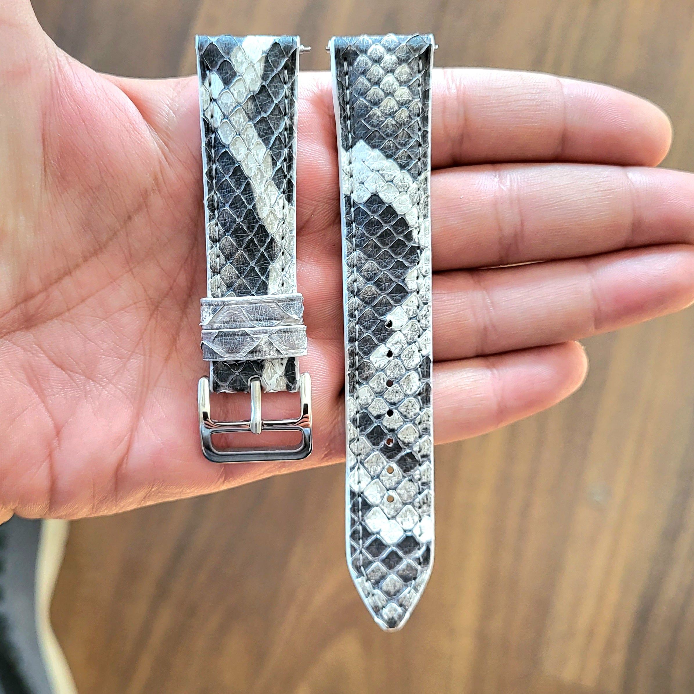 Snake Leather Watch Strap