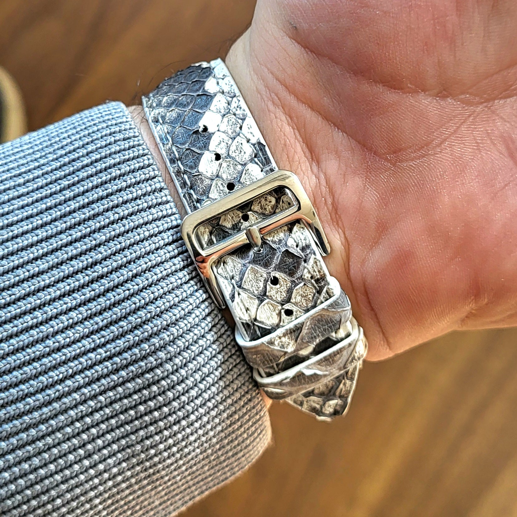 Snake Leather Watch Strap