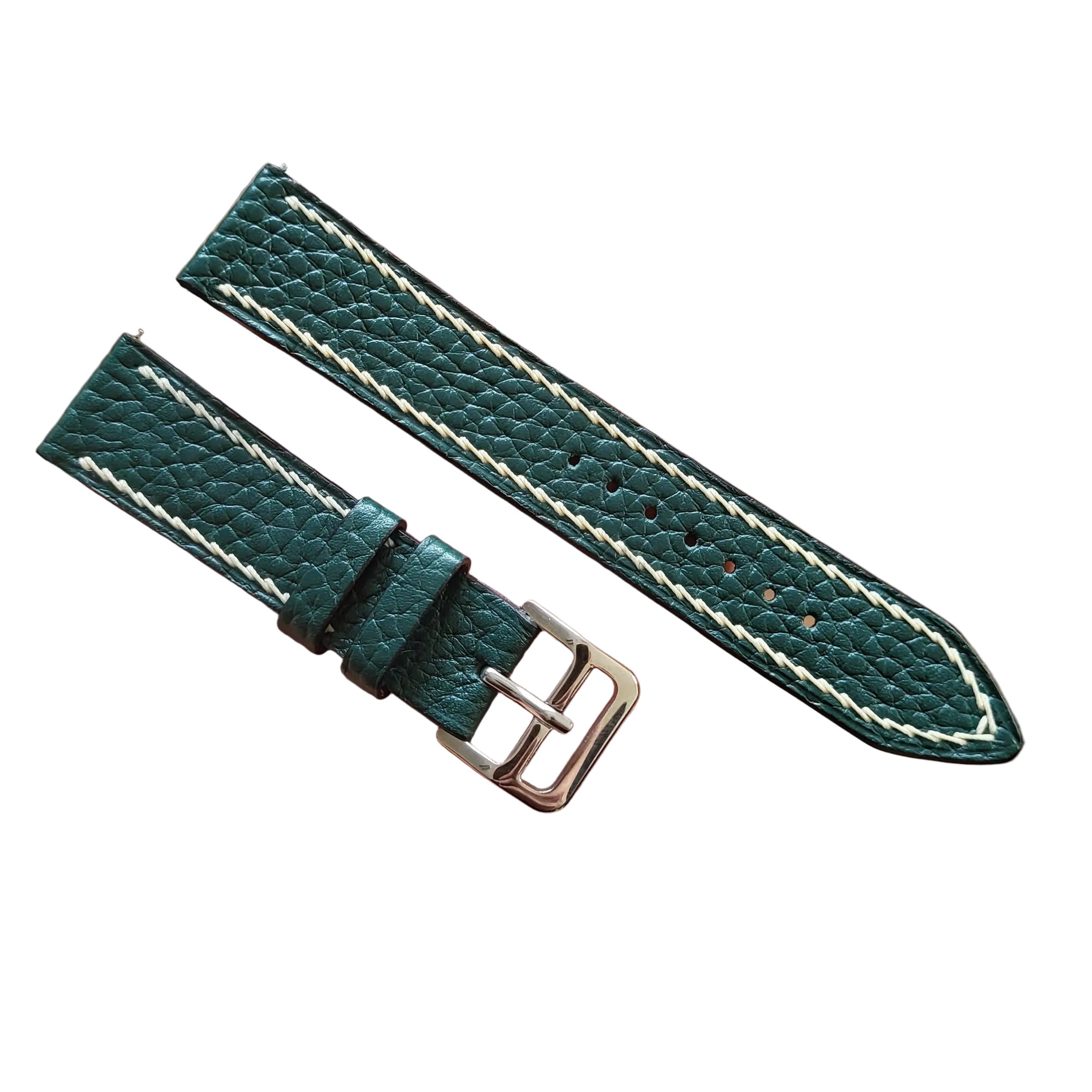 Spanish Style Leather Strap -  Green