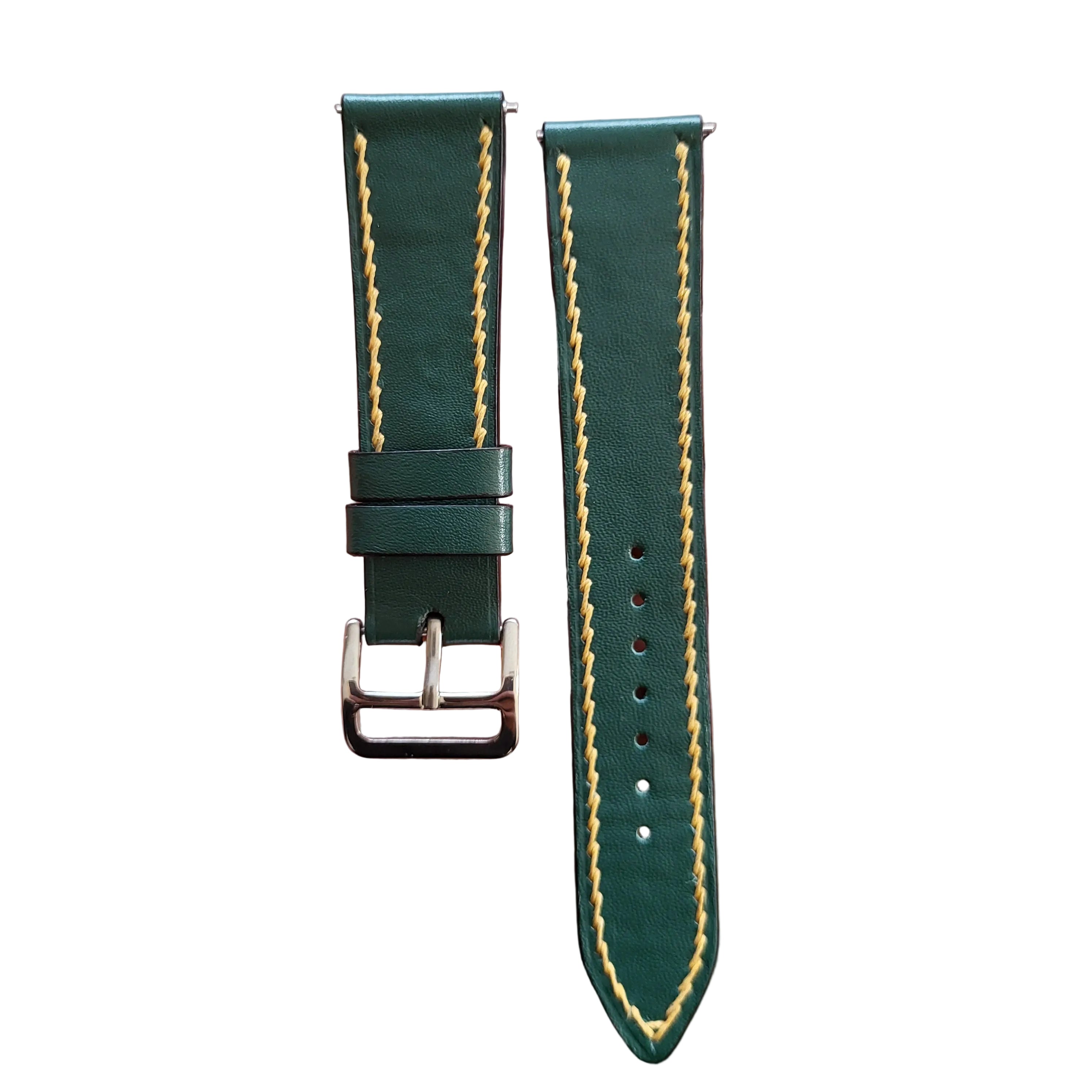 Spanish Style Leather Strap -  Green
