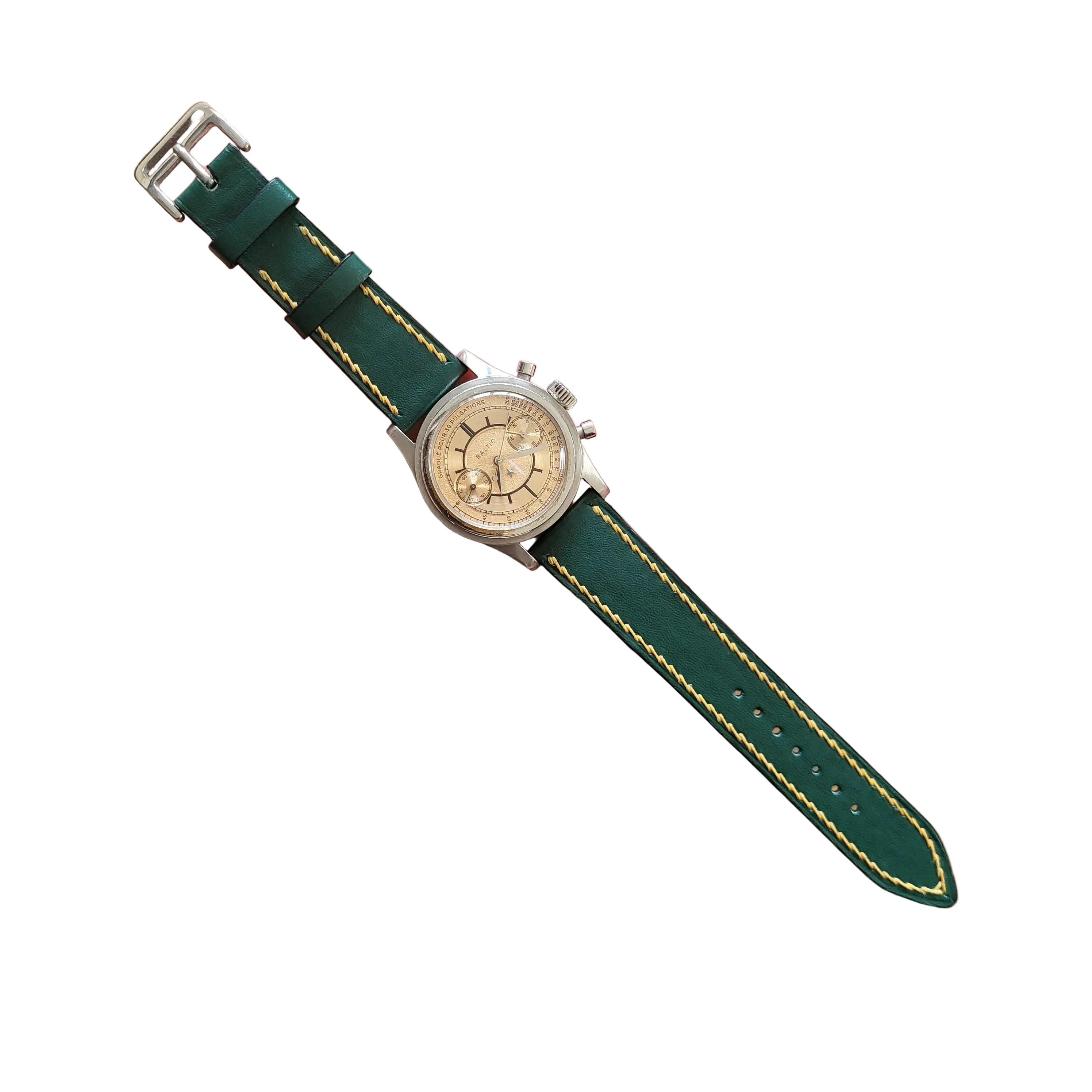Spanish Style Leather Strap -  Green