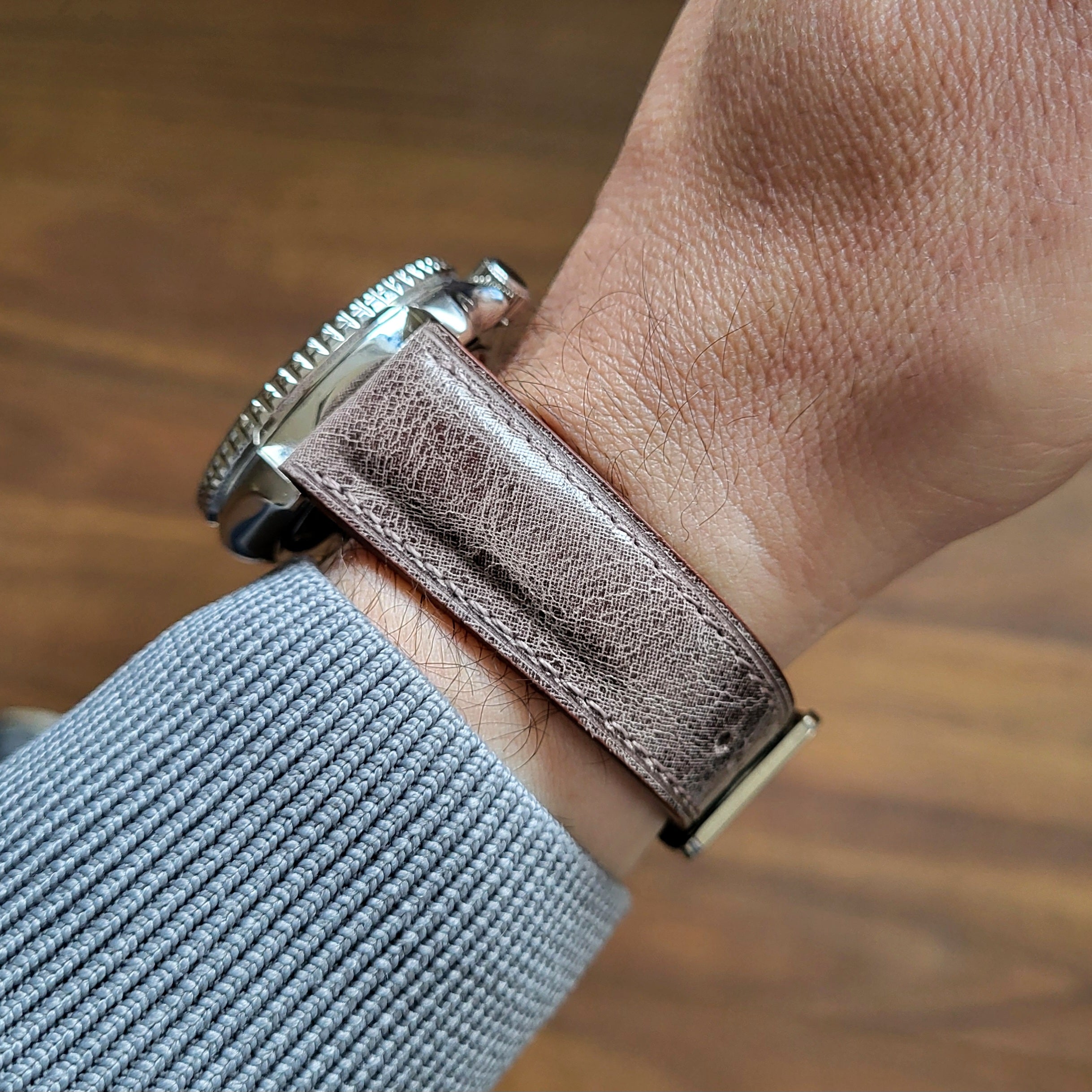 Distressed Leather Watch Strap