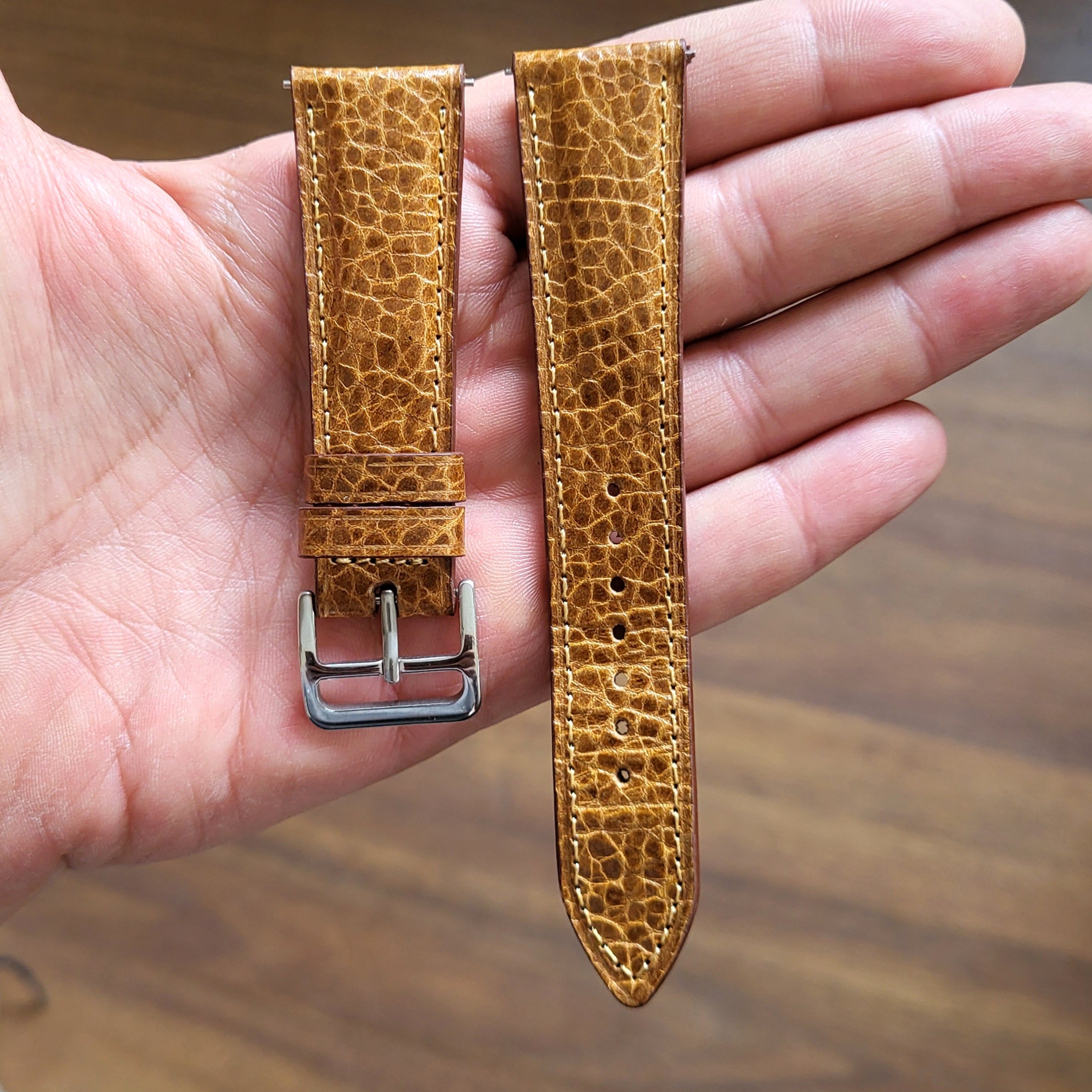 Distressed Leather Watch Strap