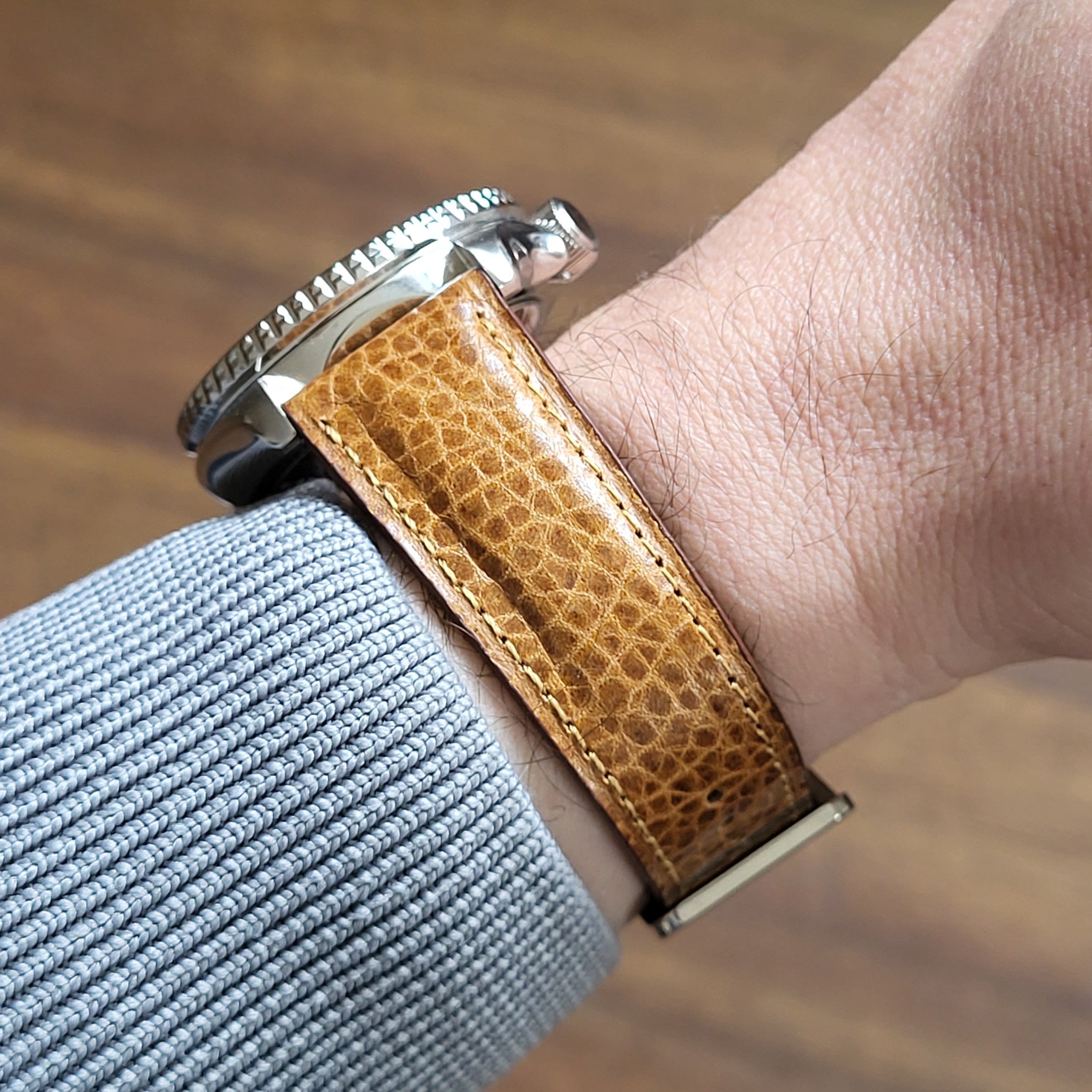 Distressed Leather Watch Strap