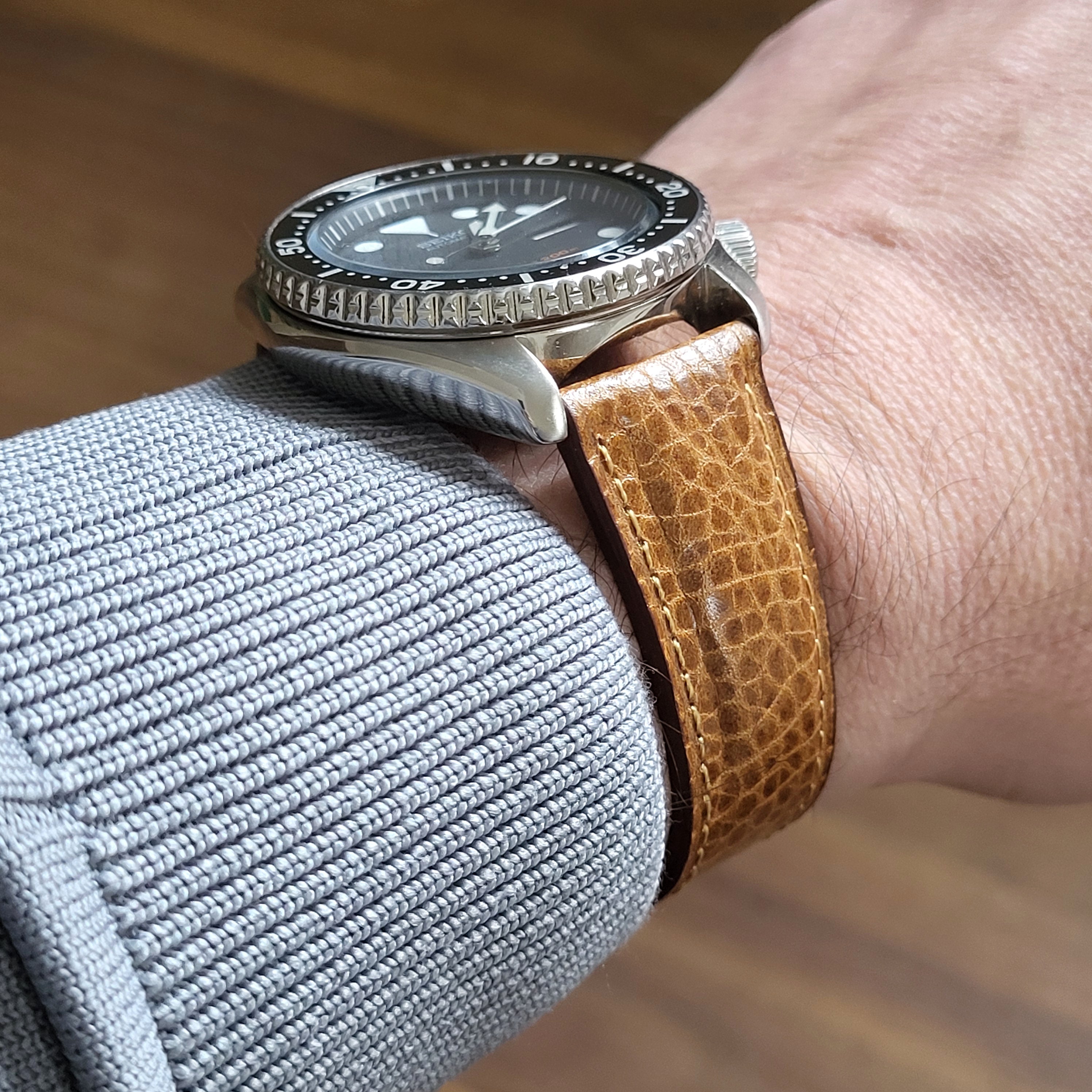 Distressed Leather Watch Strap