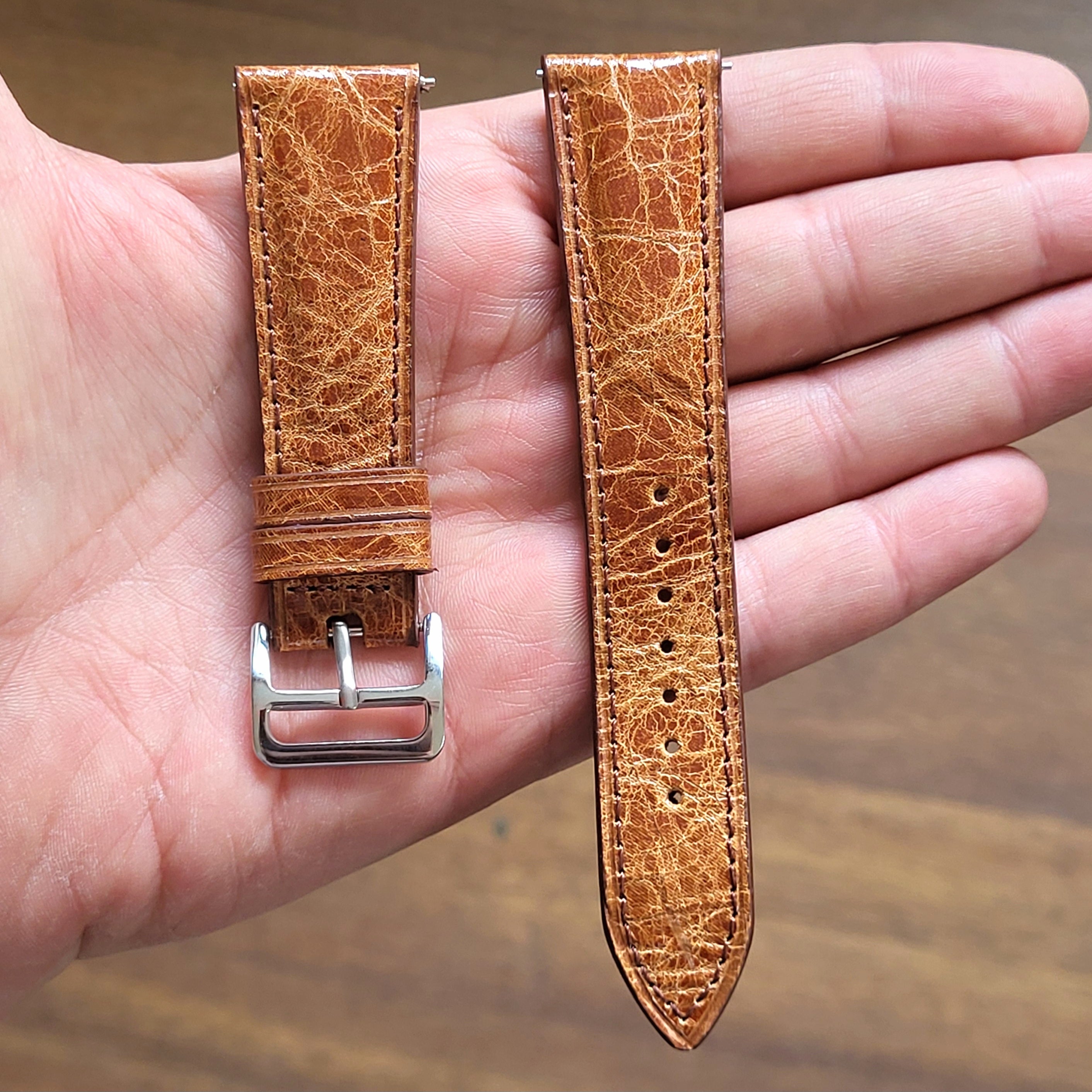 Distressed Leather Watch Strap