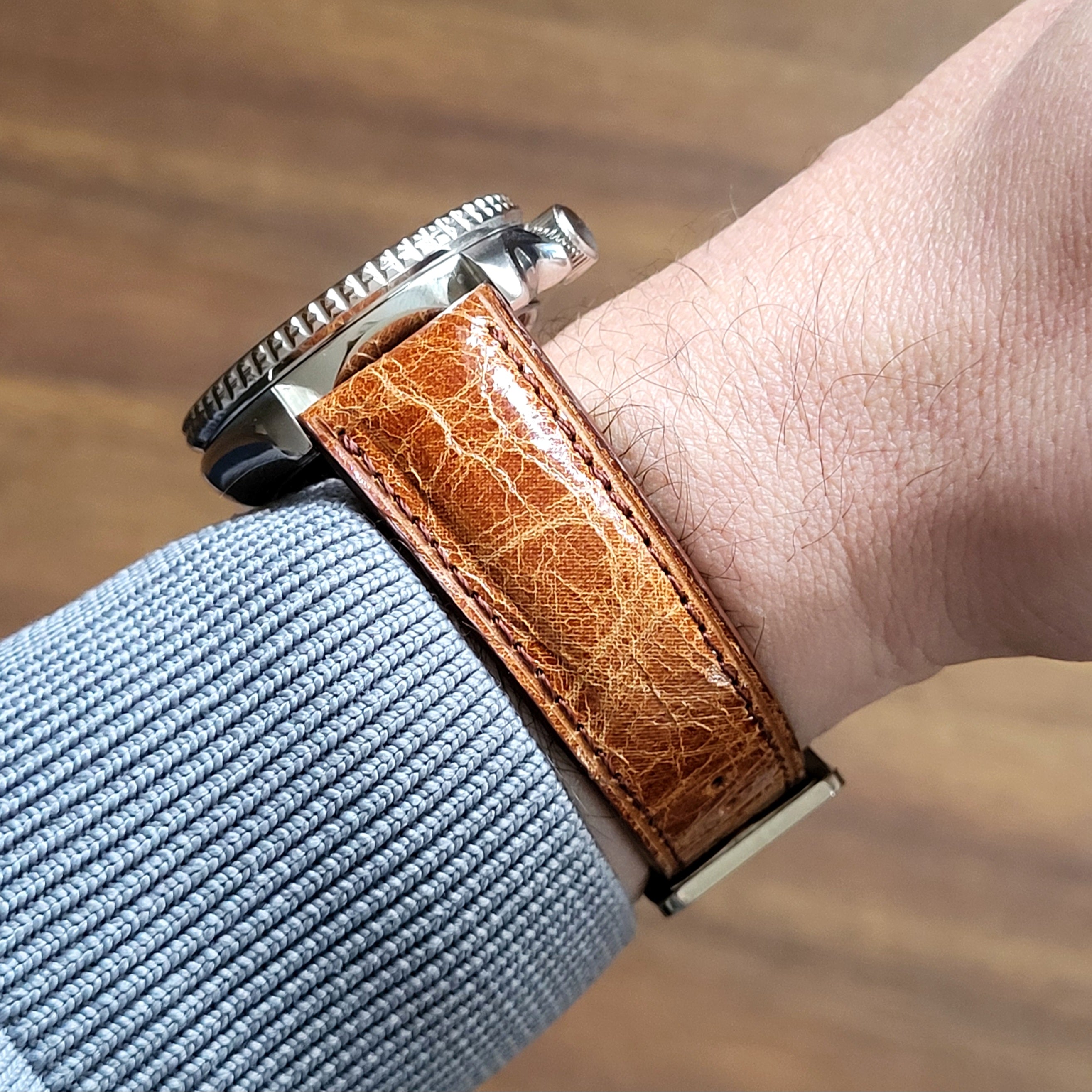Distressed Leather Watch Strap