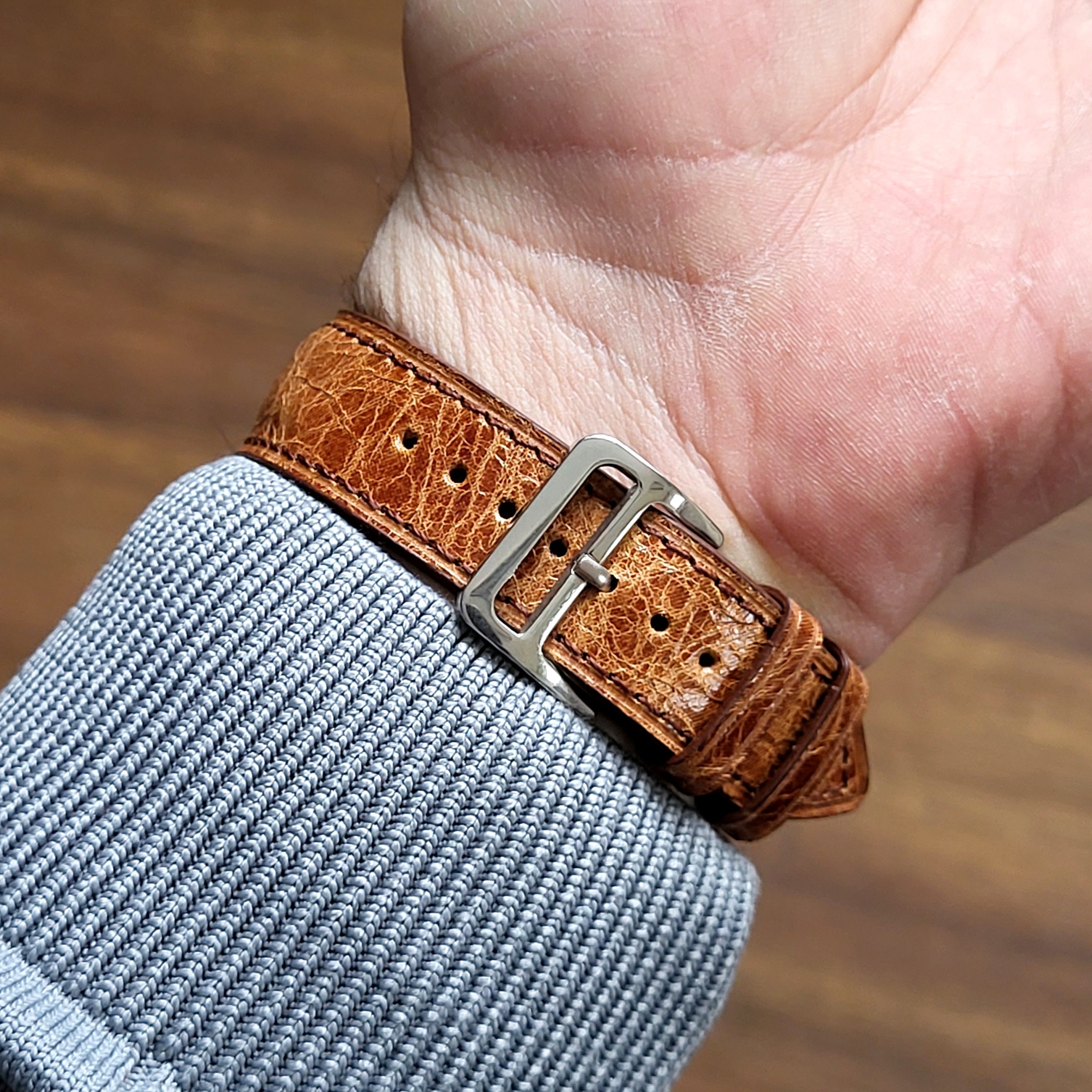 Distressed Leather Watch Strap