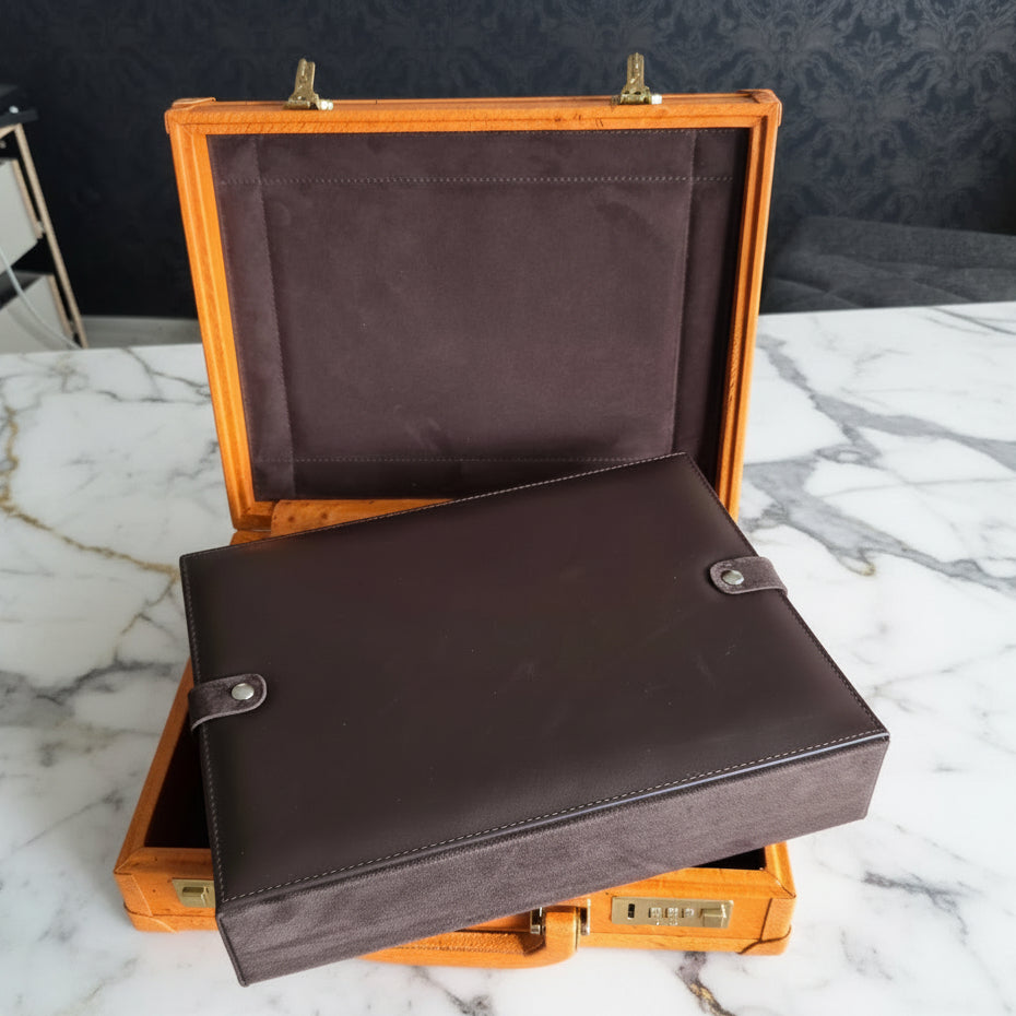 Ostrich Leather Bond Watch Box for 15  / Tan
