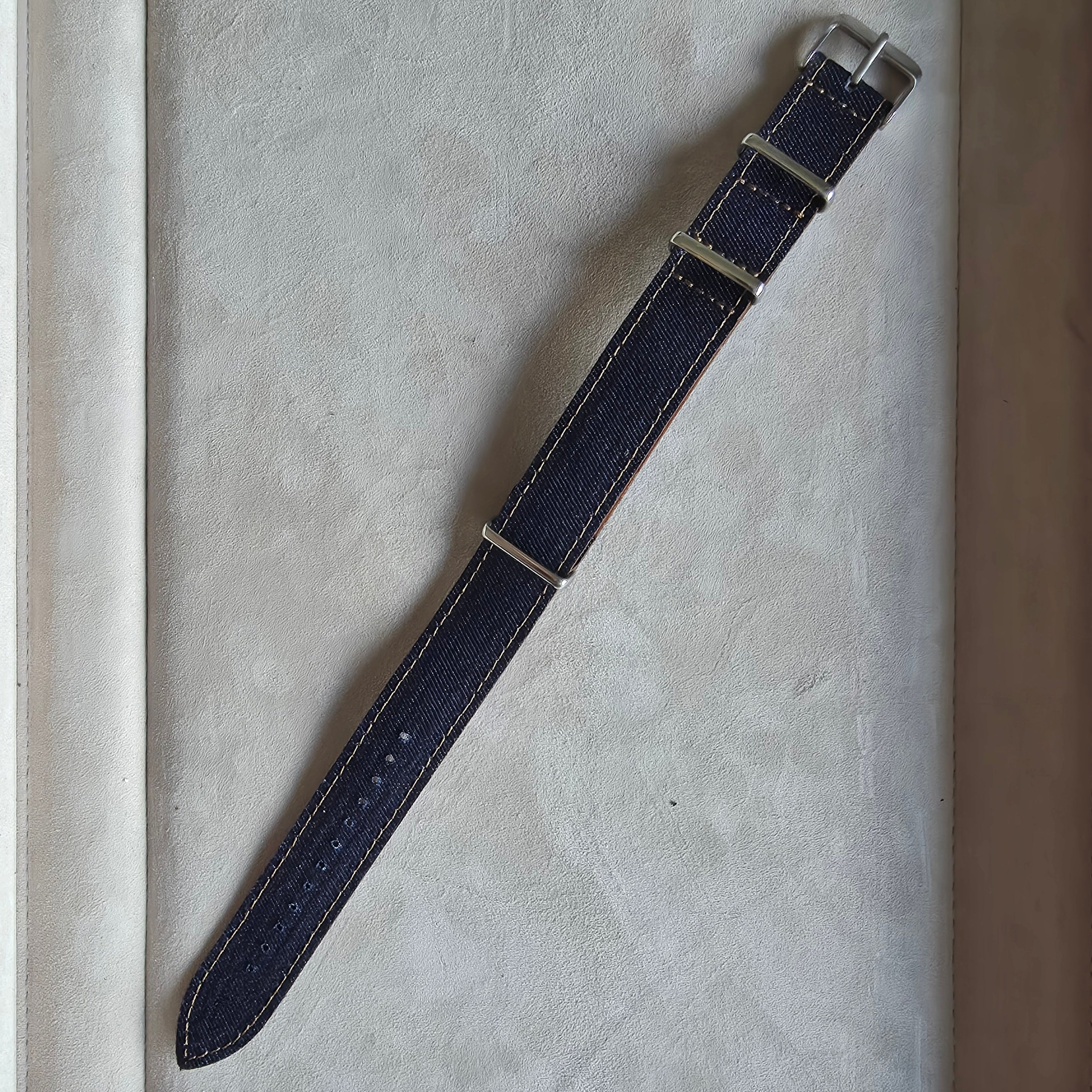 Nato Denim Watch Strap / D. Blue