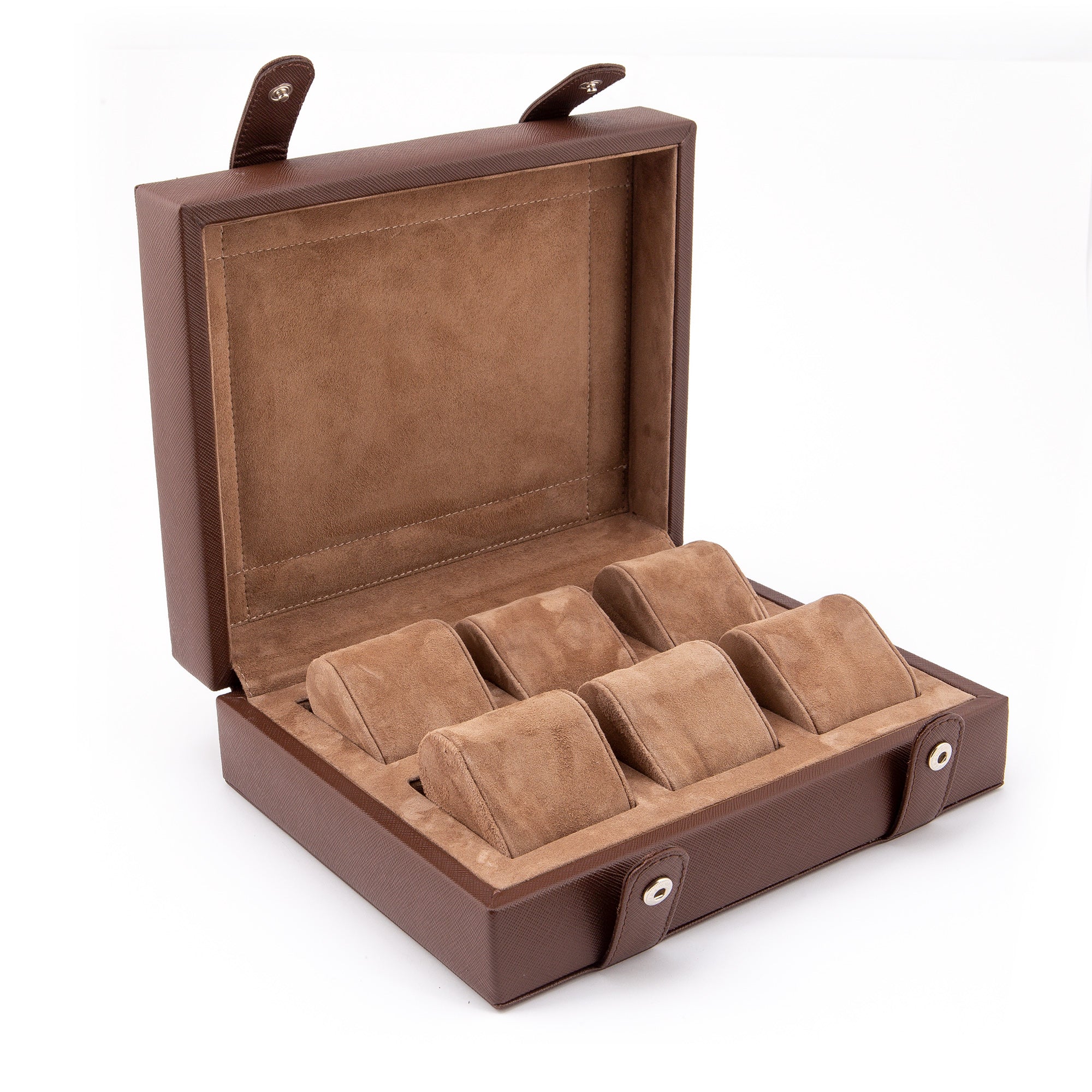 Leather Watch Box for 6 / Brown