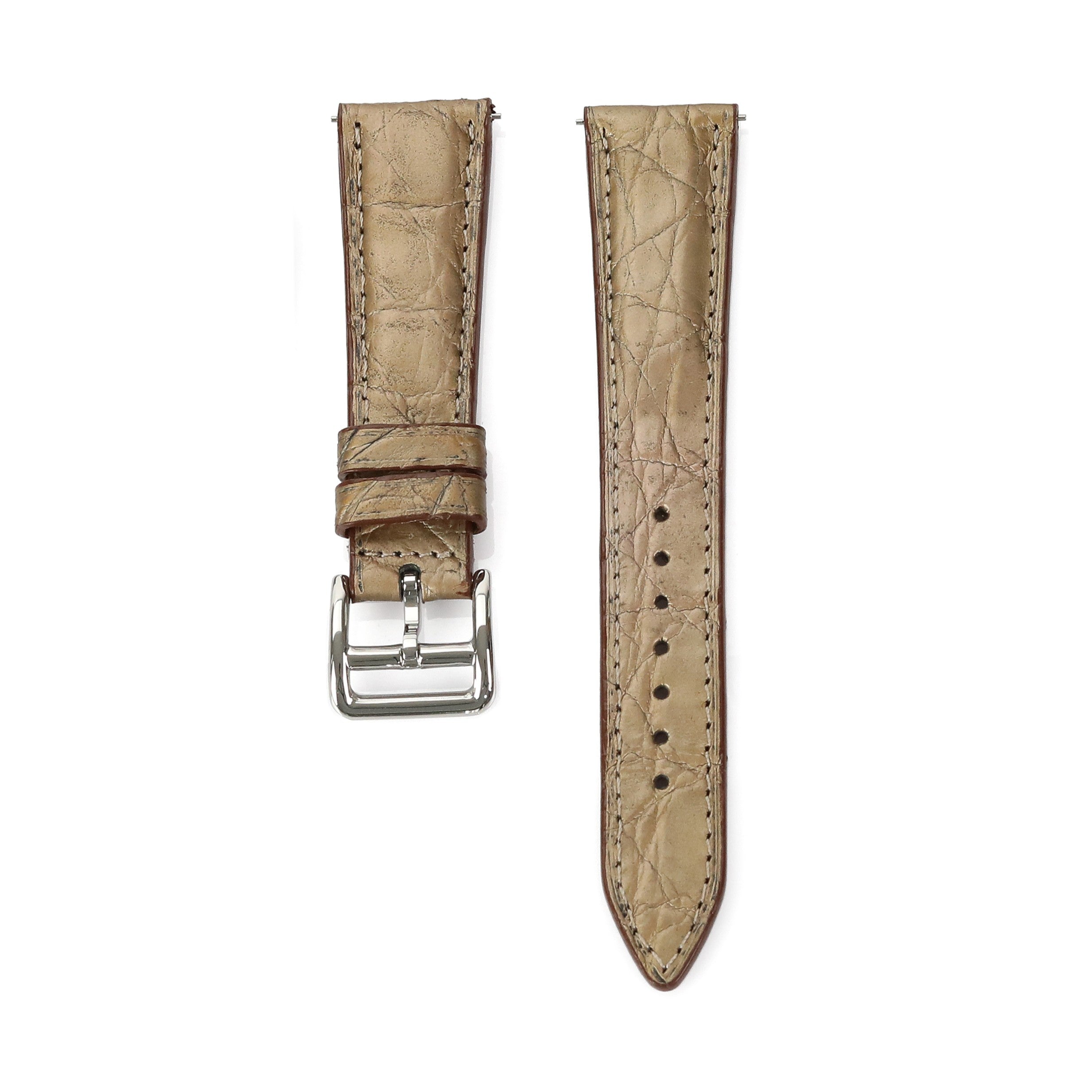 Genuine Croc. Leather Watch Strap