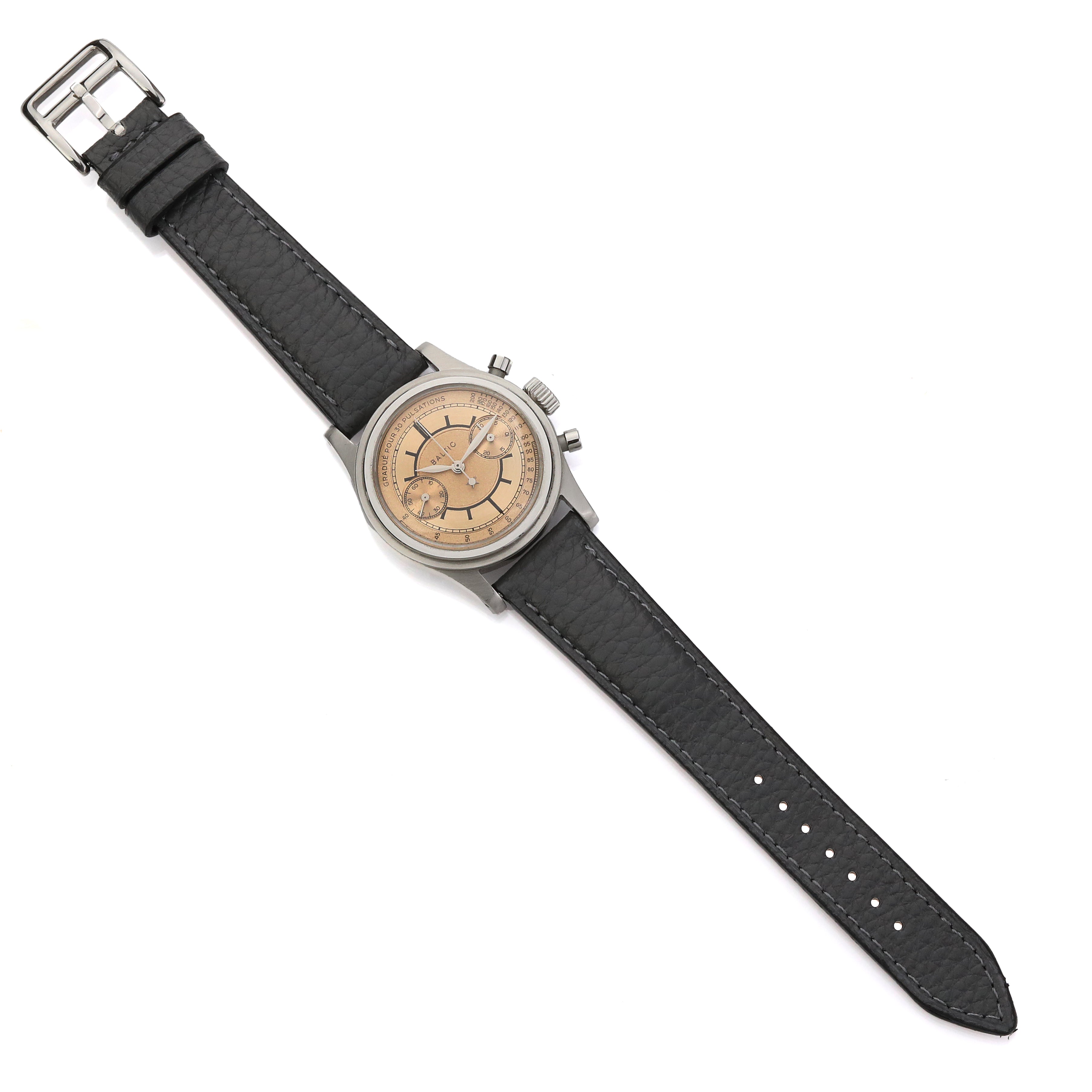 Embossed Leather Strap - Black